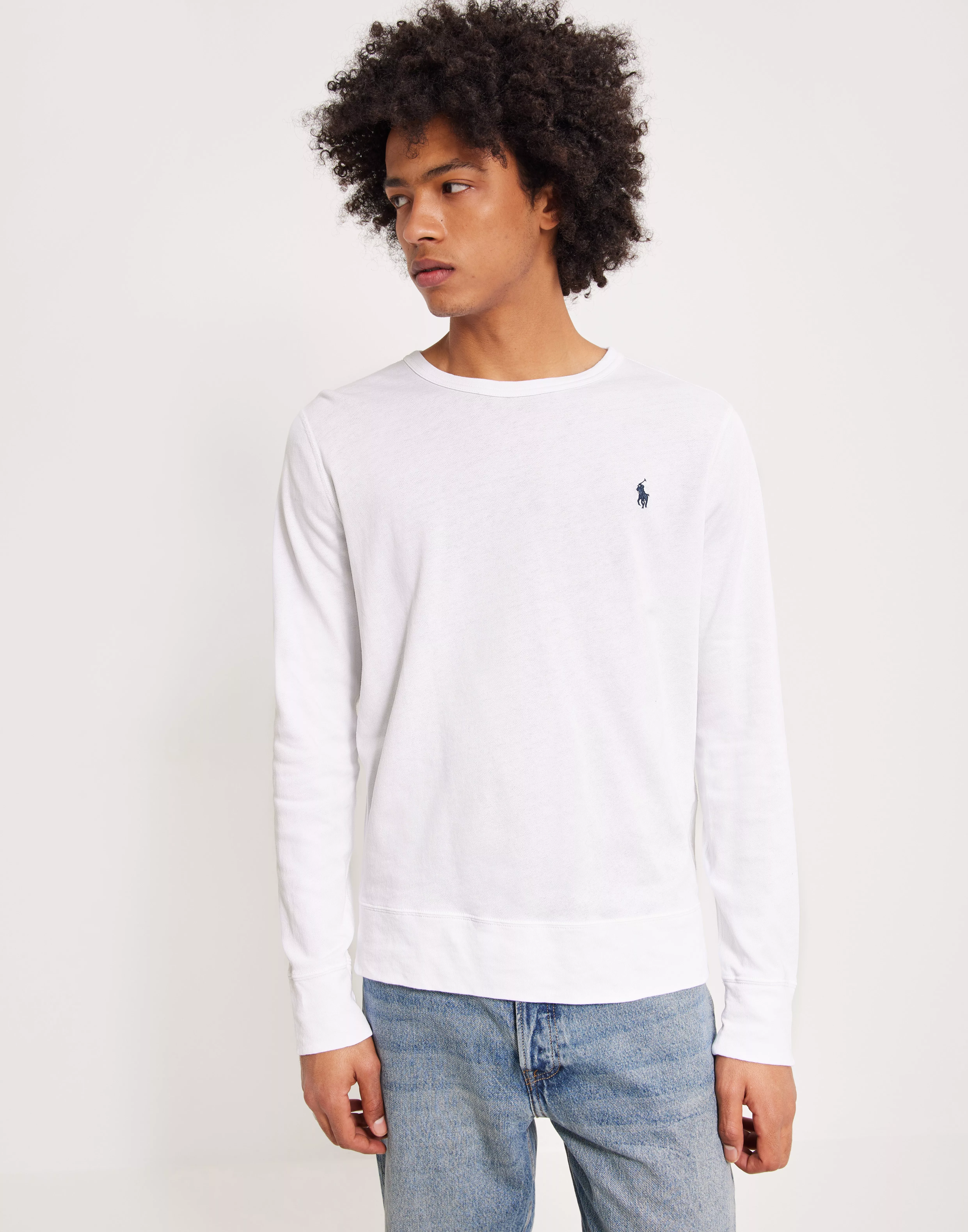 Polo best sale white sweatshirt