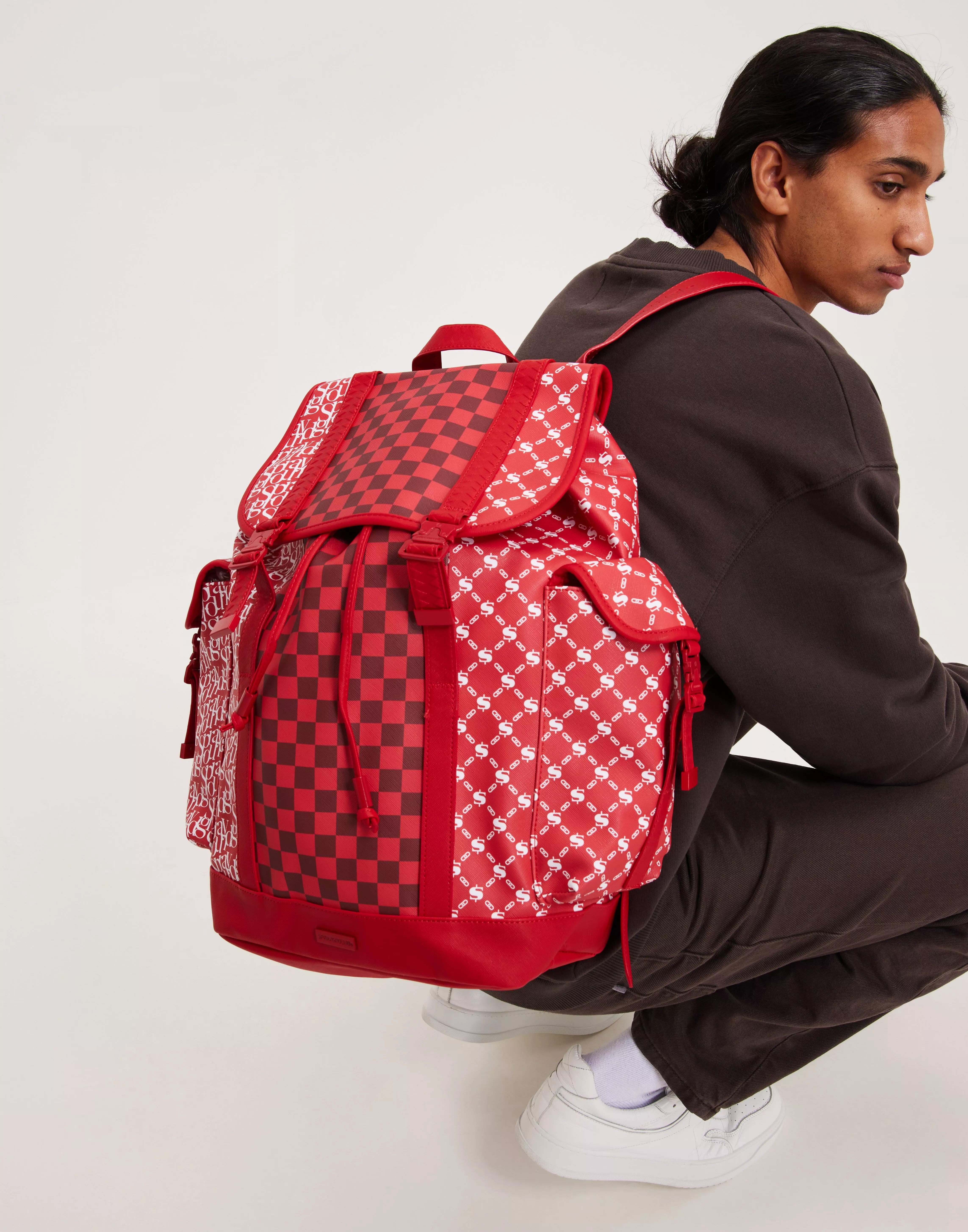 louis vuitton red backpack