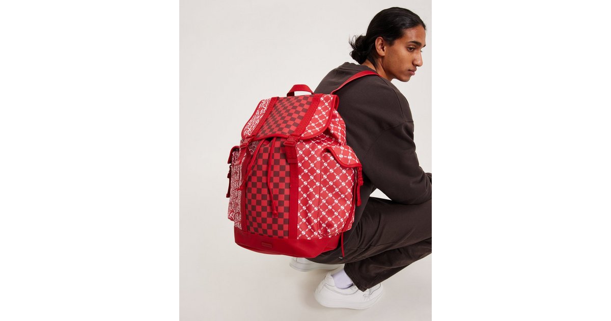 SPRAYGROUND 'Tri Split Red Monte Carlo' Backpack (Red