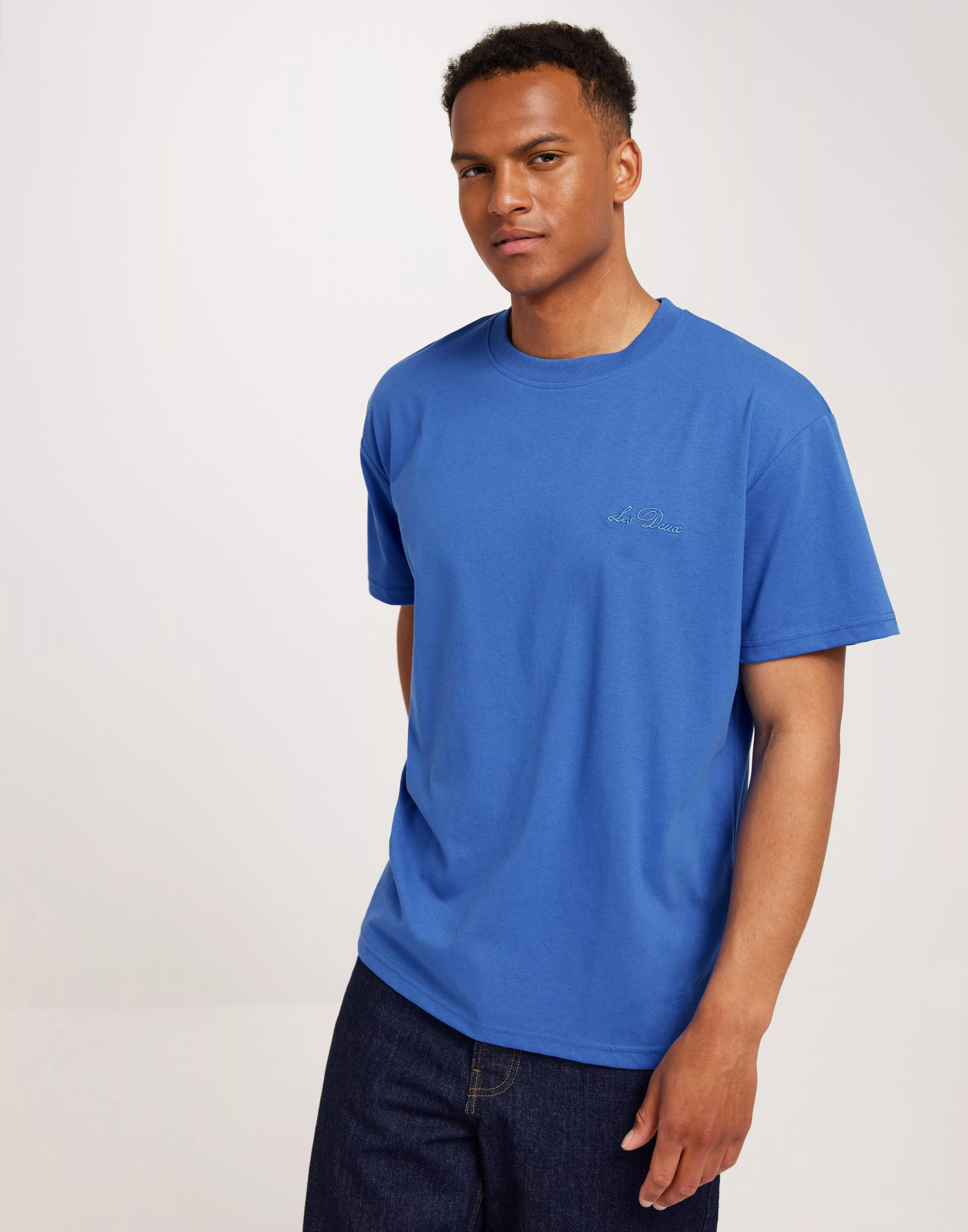 Buy Les Deux Crew T Shirt Palace Blue NLYMAN