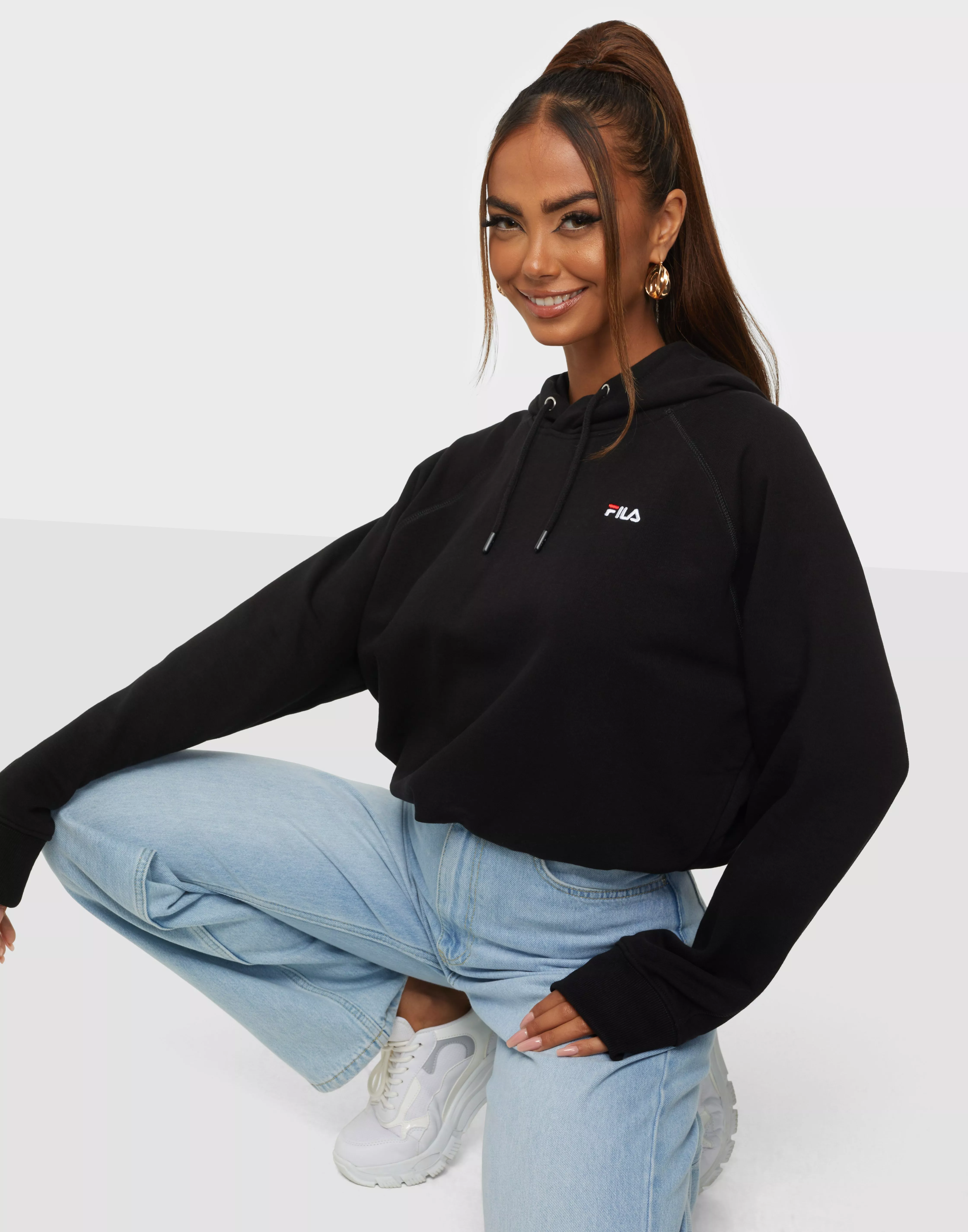 Fila women's cropped discount hoodie