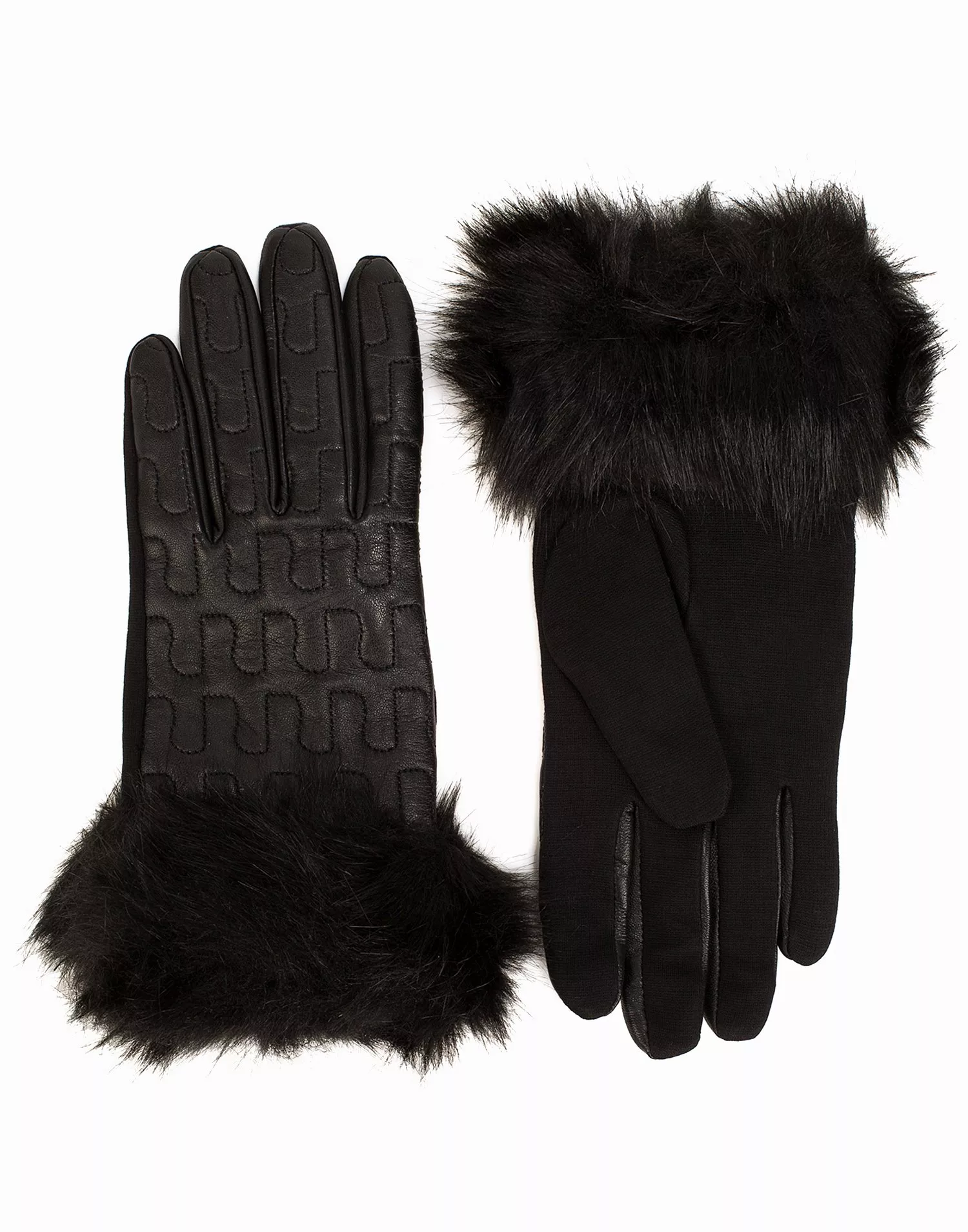 Kjøp River Island - Fur Trim Leather Glove | Nelly