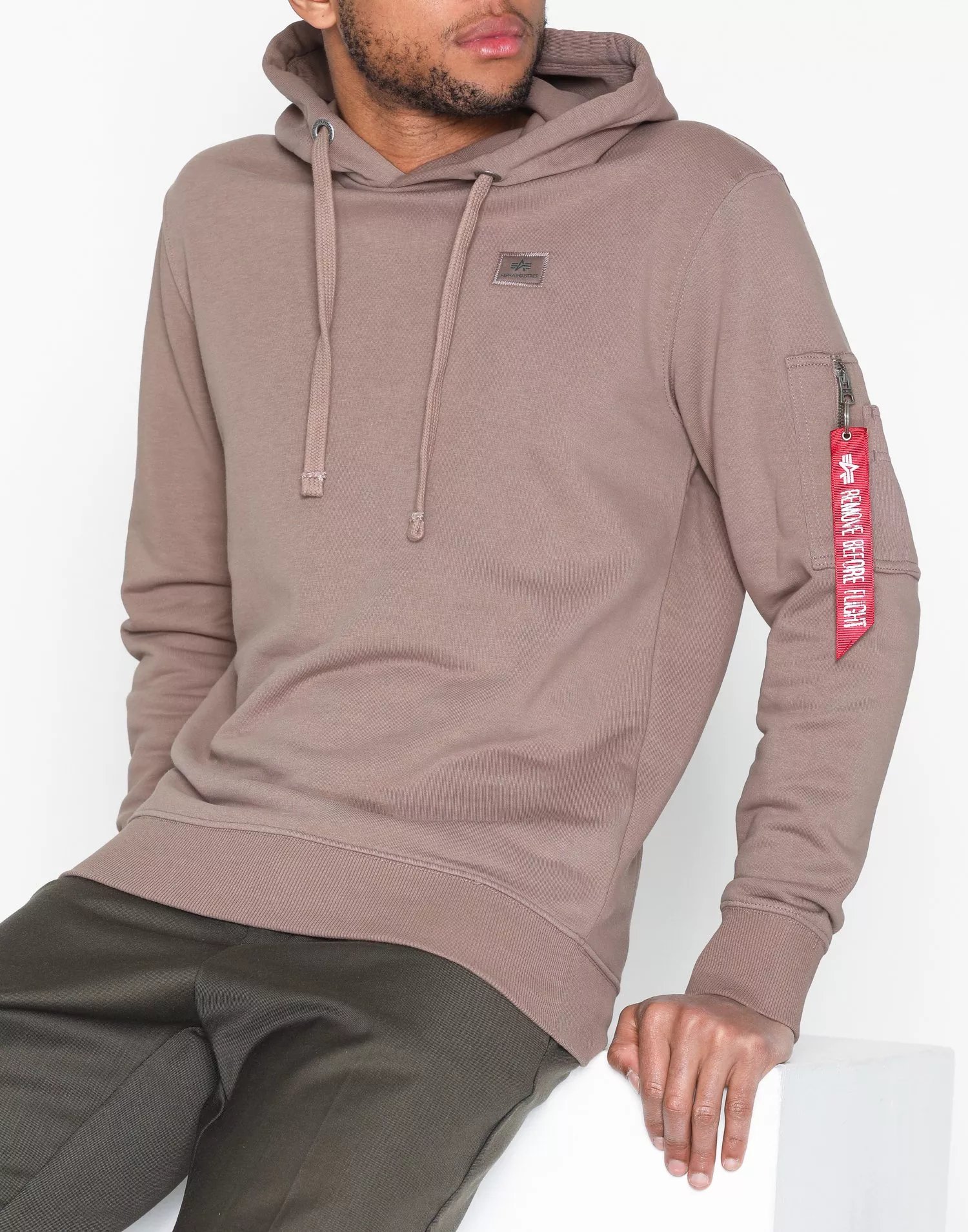 Buy Alpha Industries X-Fit Hoody NLY - | Man Mauve