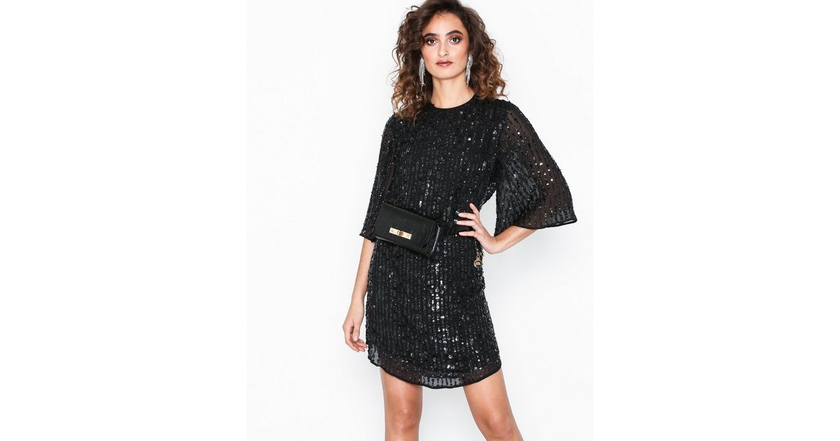 Black sequin hotsell dress river island