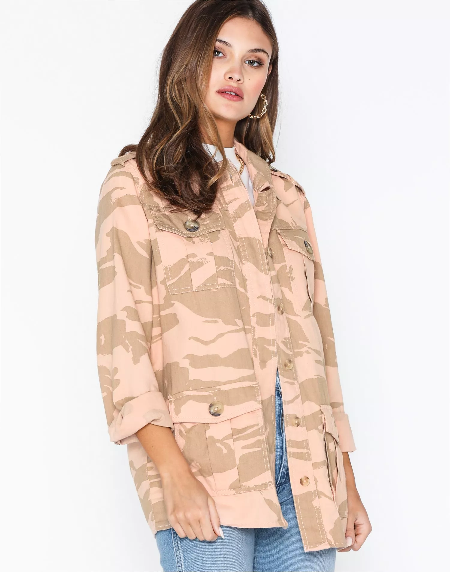 River island 2024 camo coat