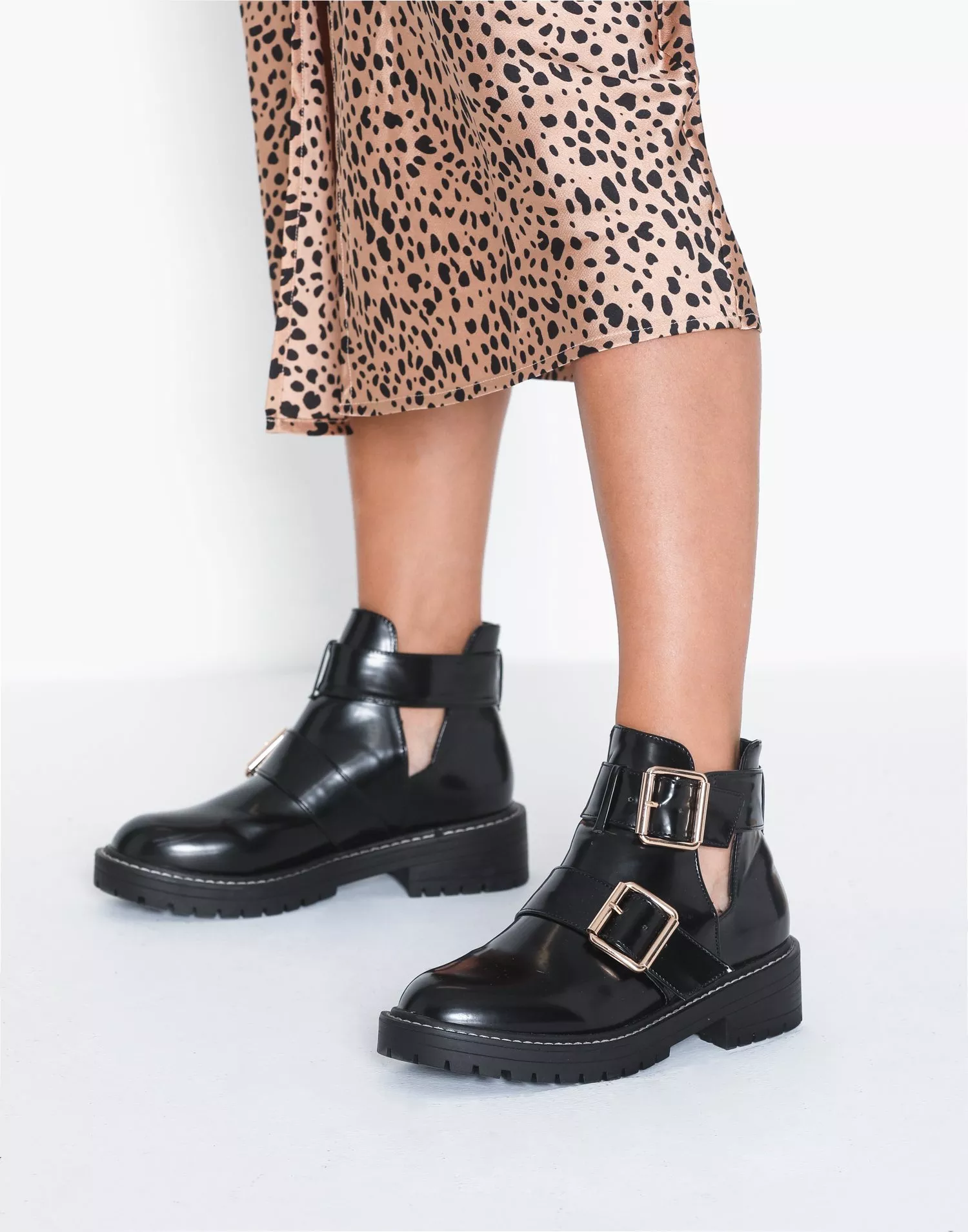 thee Petulance Portugees Buy River Island Quince Cut Out Chunky Boot - Black | Nelly.com