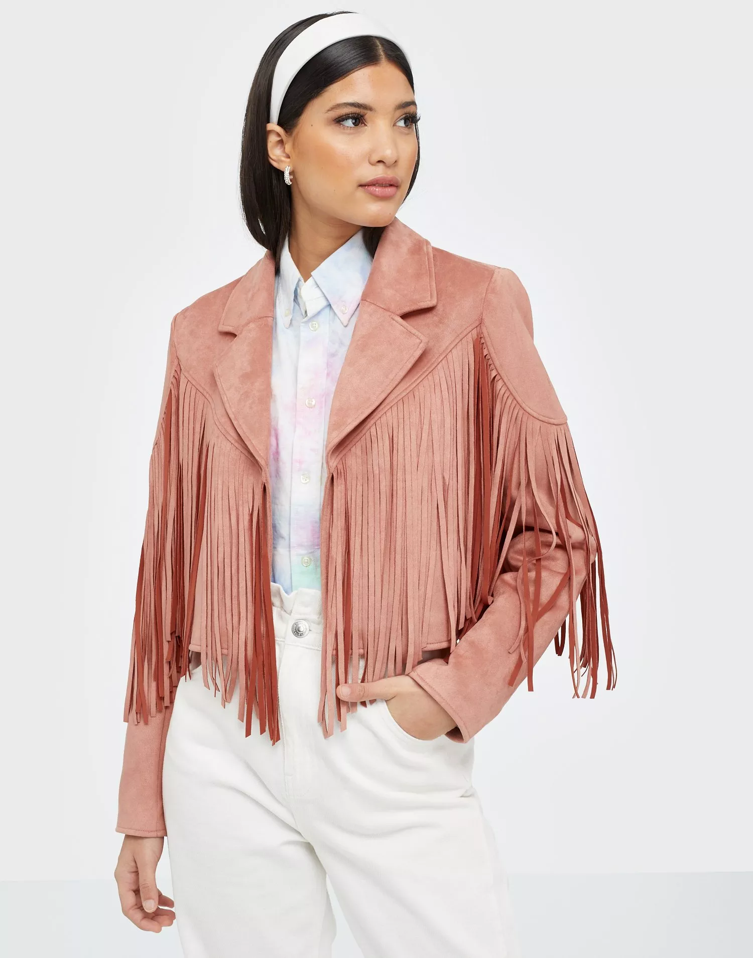 River island fringe store jacket