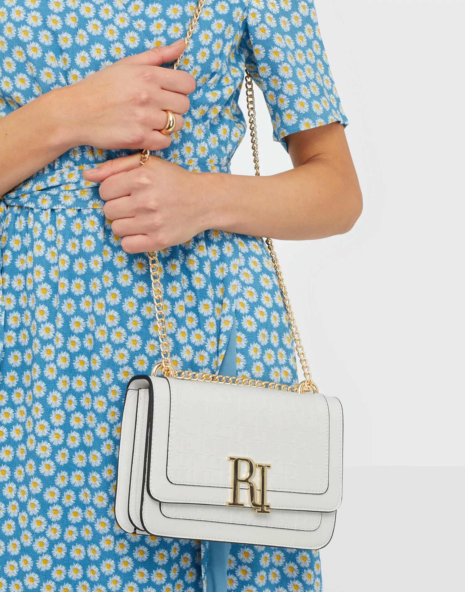 River island hot sale white handbag