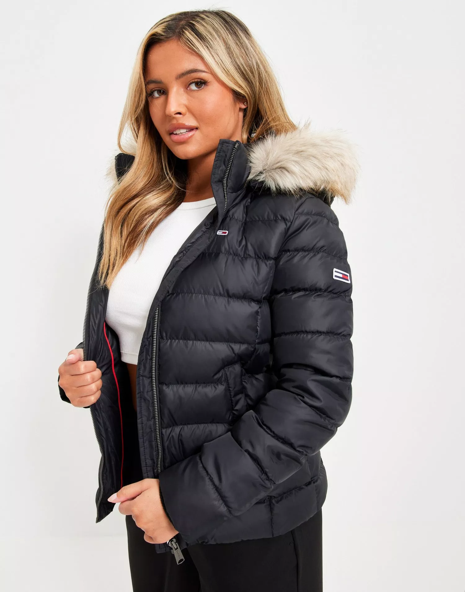 Tommy jeans essential hooded cheap puffer jacket