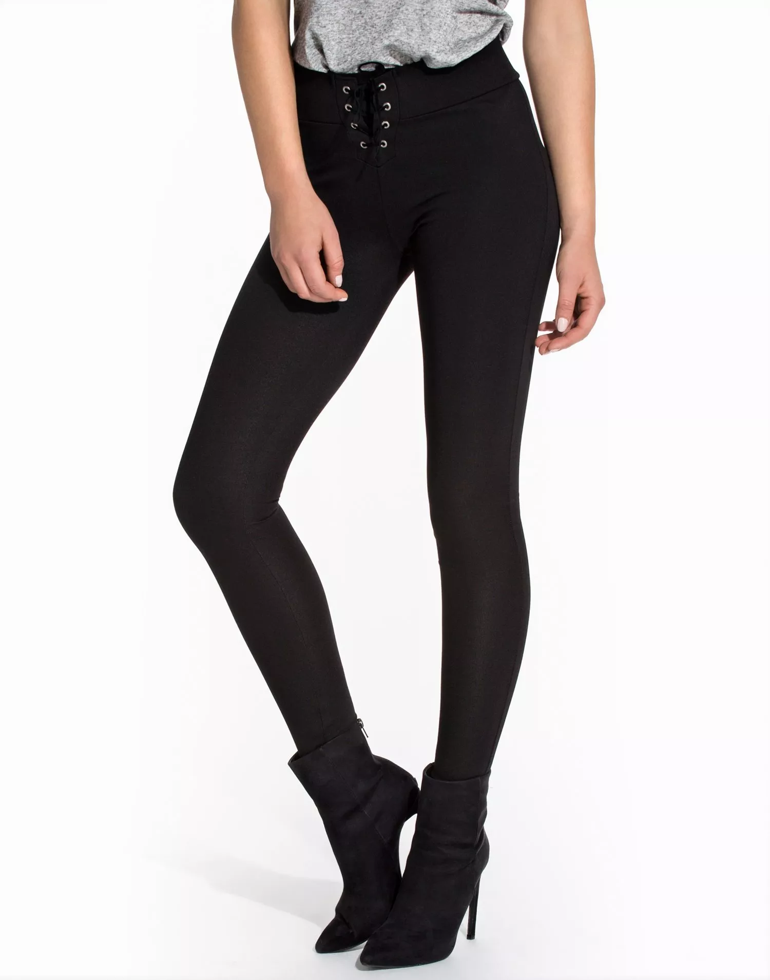 Lace Up Leggings Front