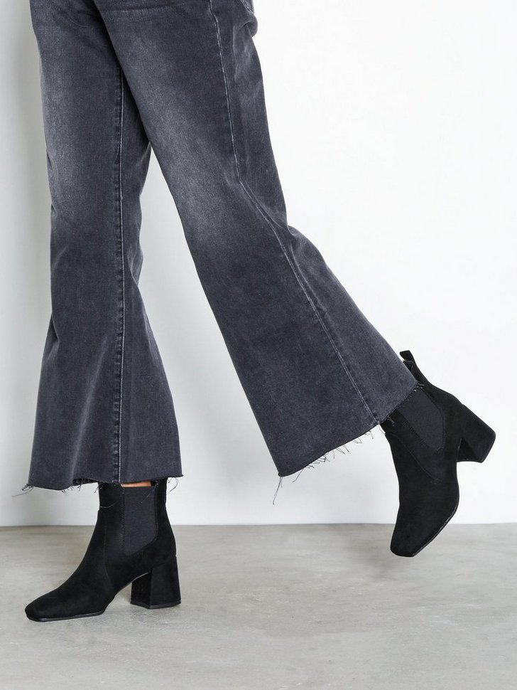 Nelly.com SE - Suedette Square Toe Heeled Chelsea Boots 448.00