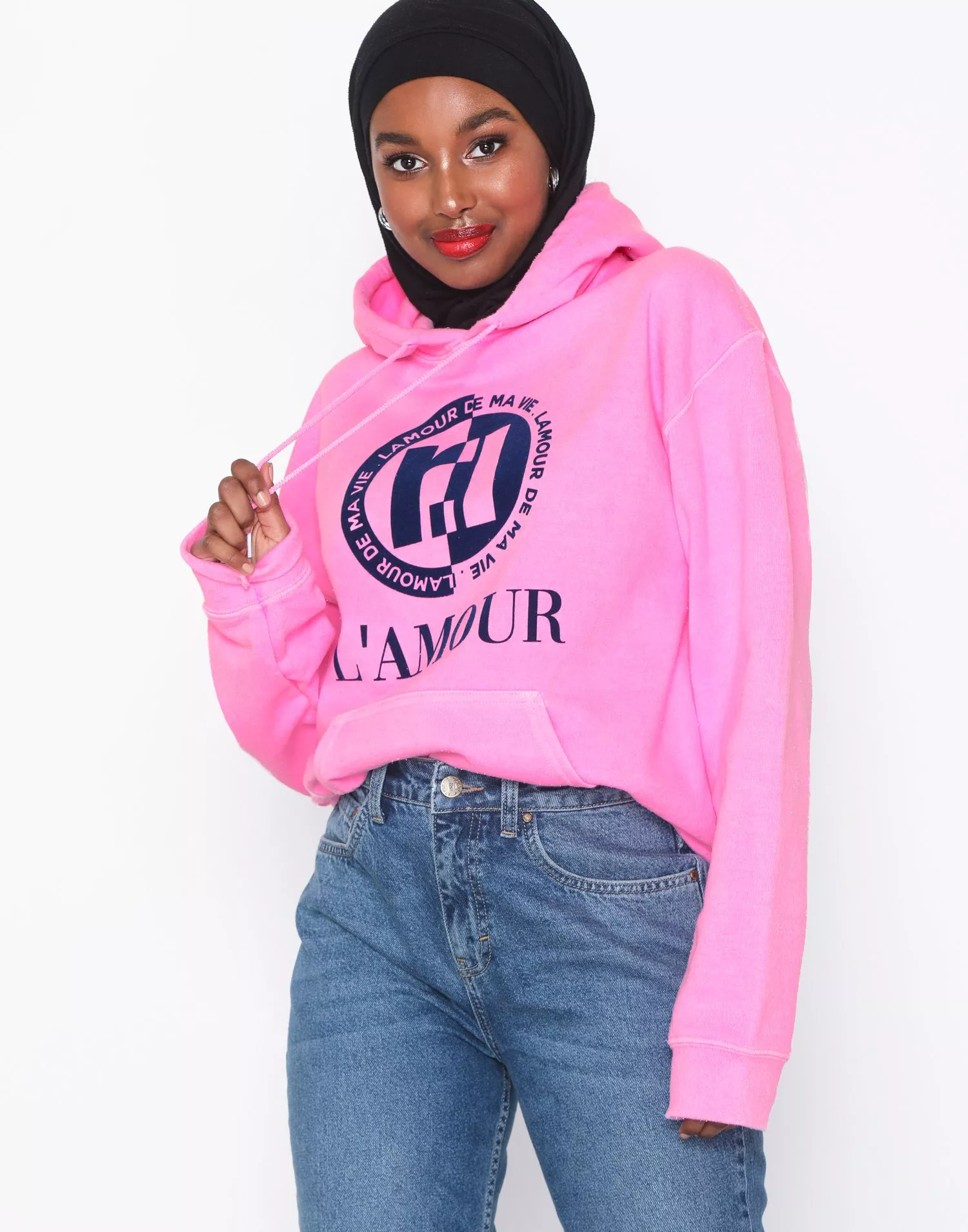 Pink amour online hoodie