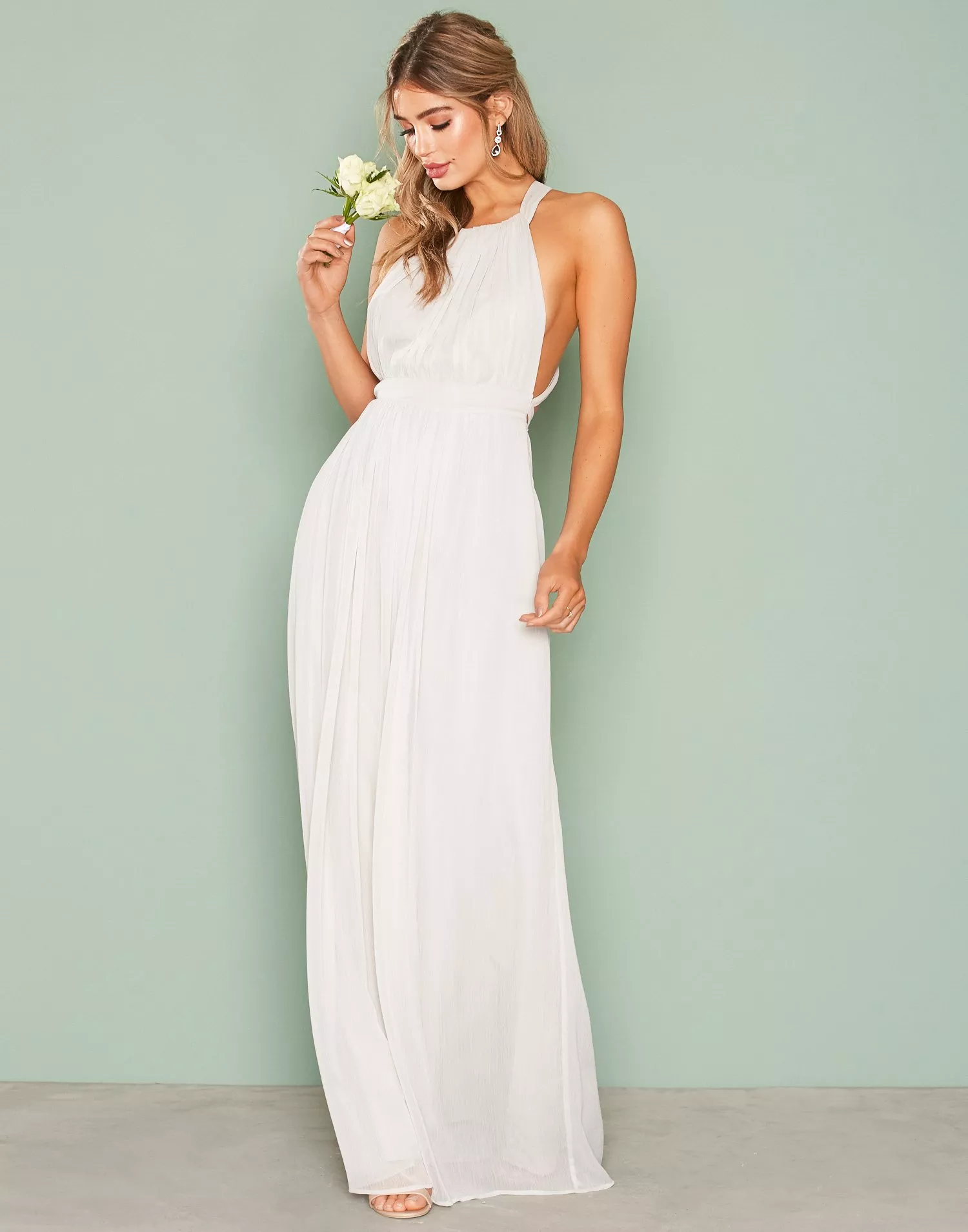 Buy Nelly Tied Back Gown - Light Gray | Nelly.com