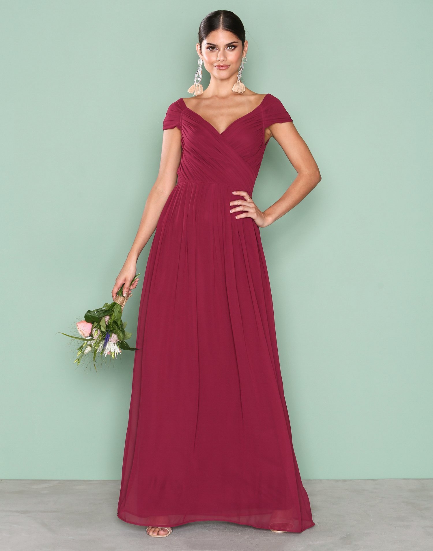 Cap Sleeve Maxi Gown