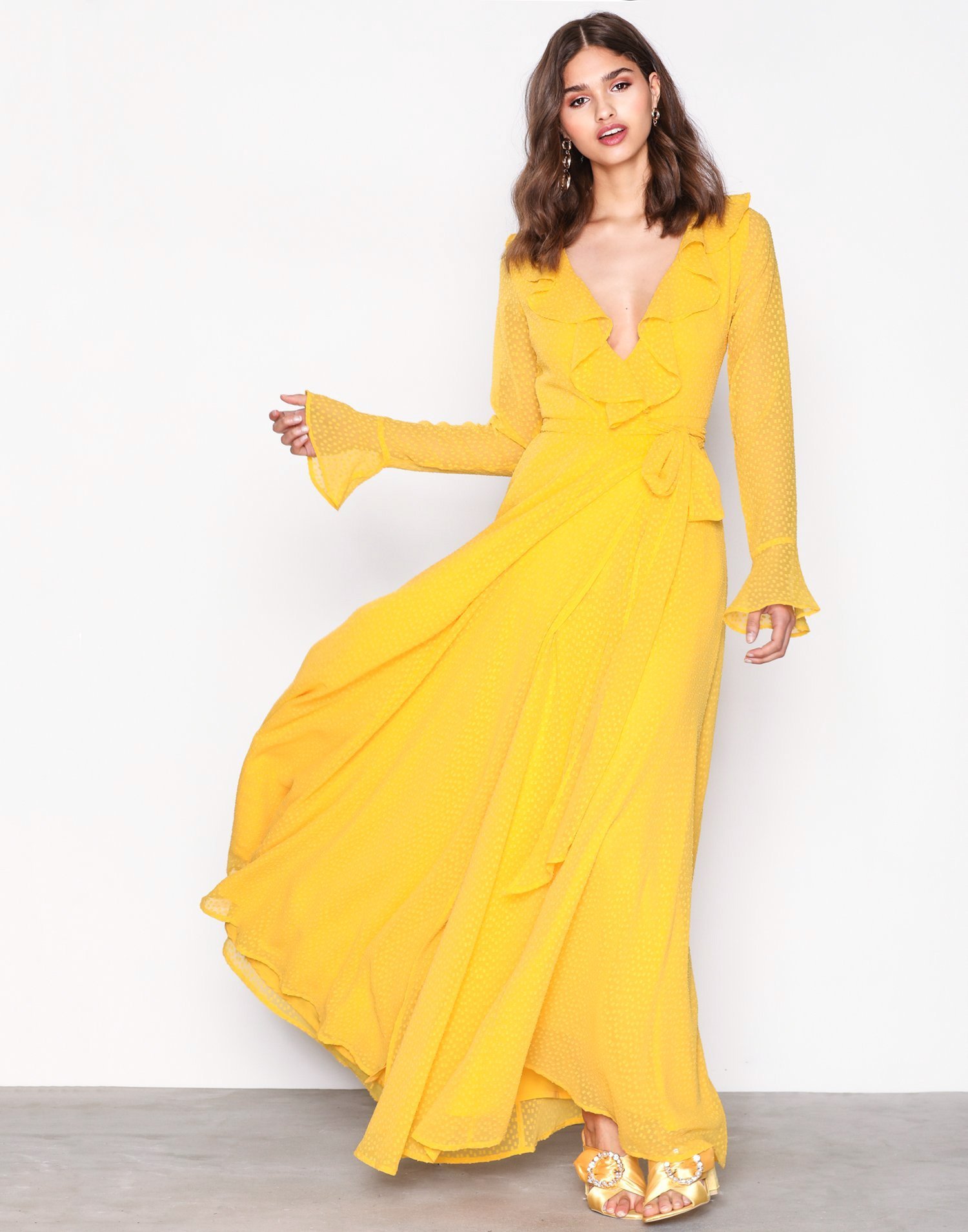 Deep Plunge Neckline Gown