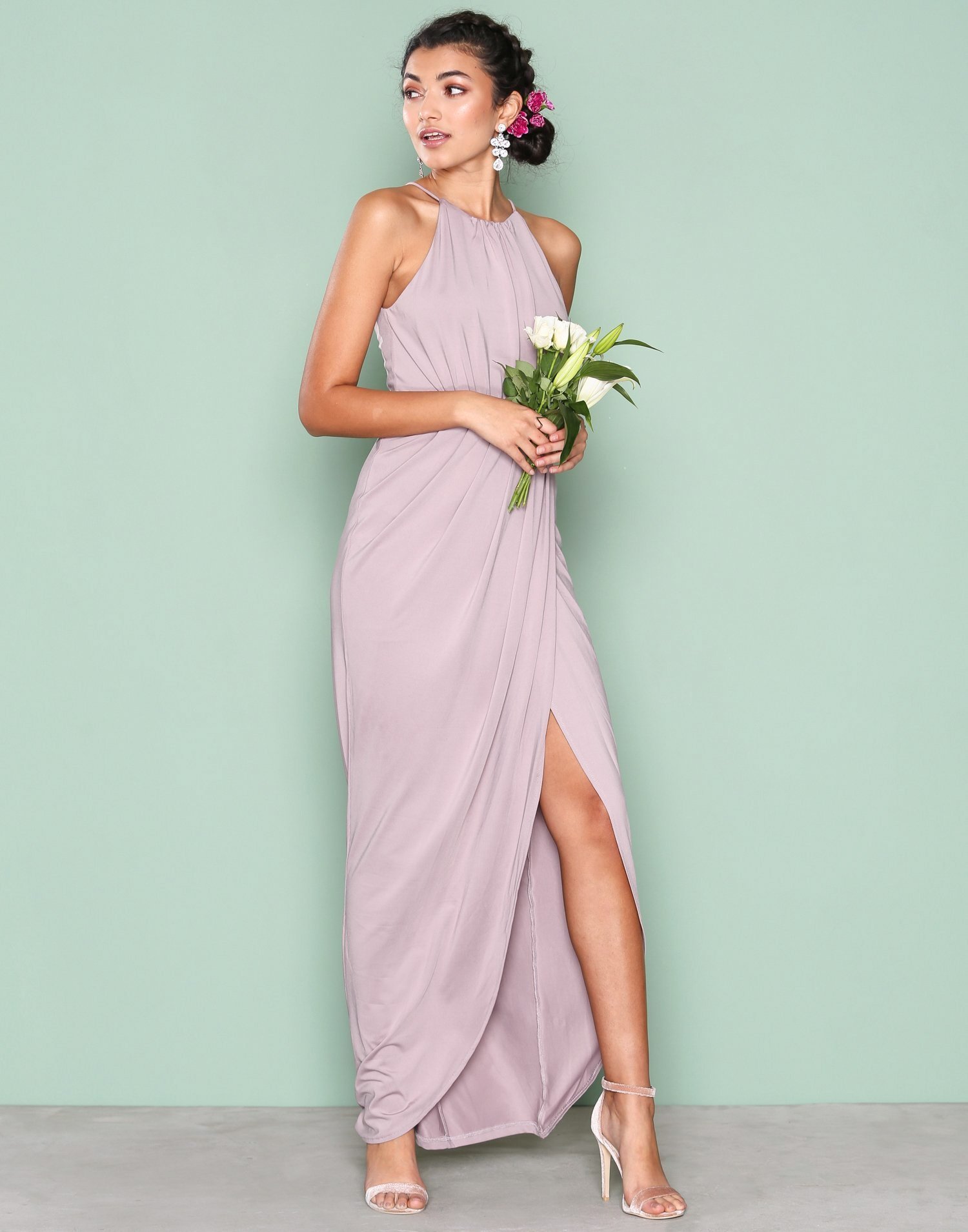 Drapy Slit Gown