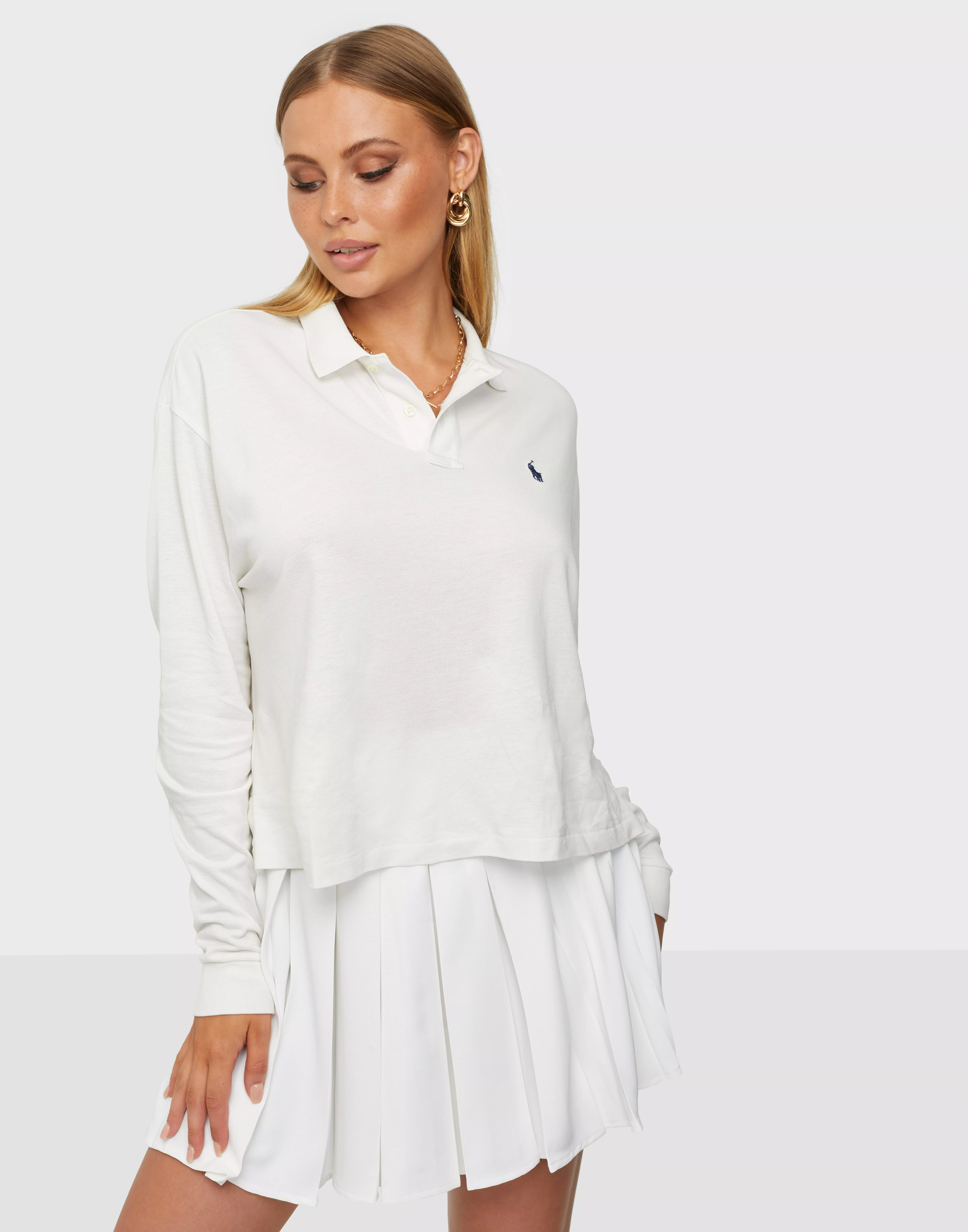 Buy Polo Ralph Lauren LS CRP MSH-LONG SLEEVE-POLO SHIRT - White 