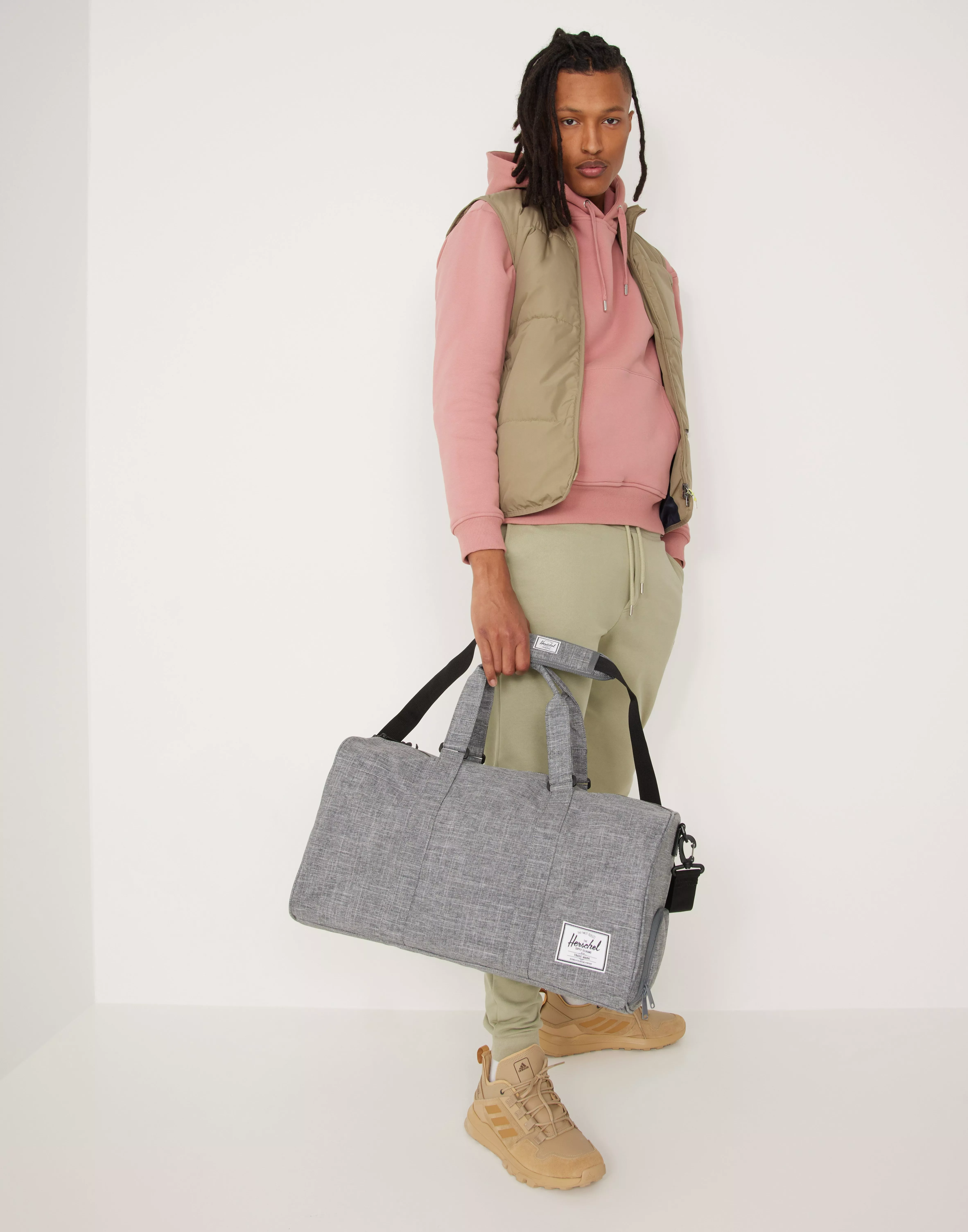 Herschel raven crosshatch duffle on sale