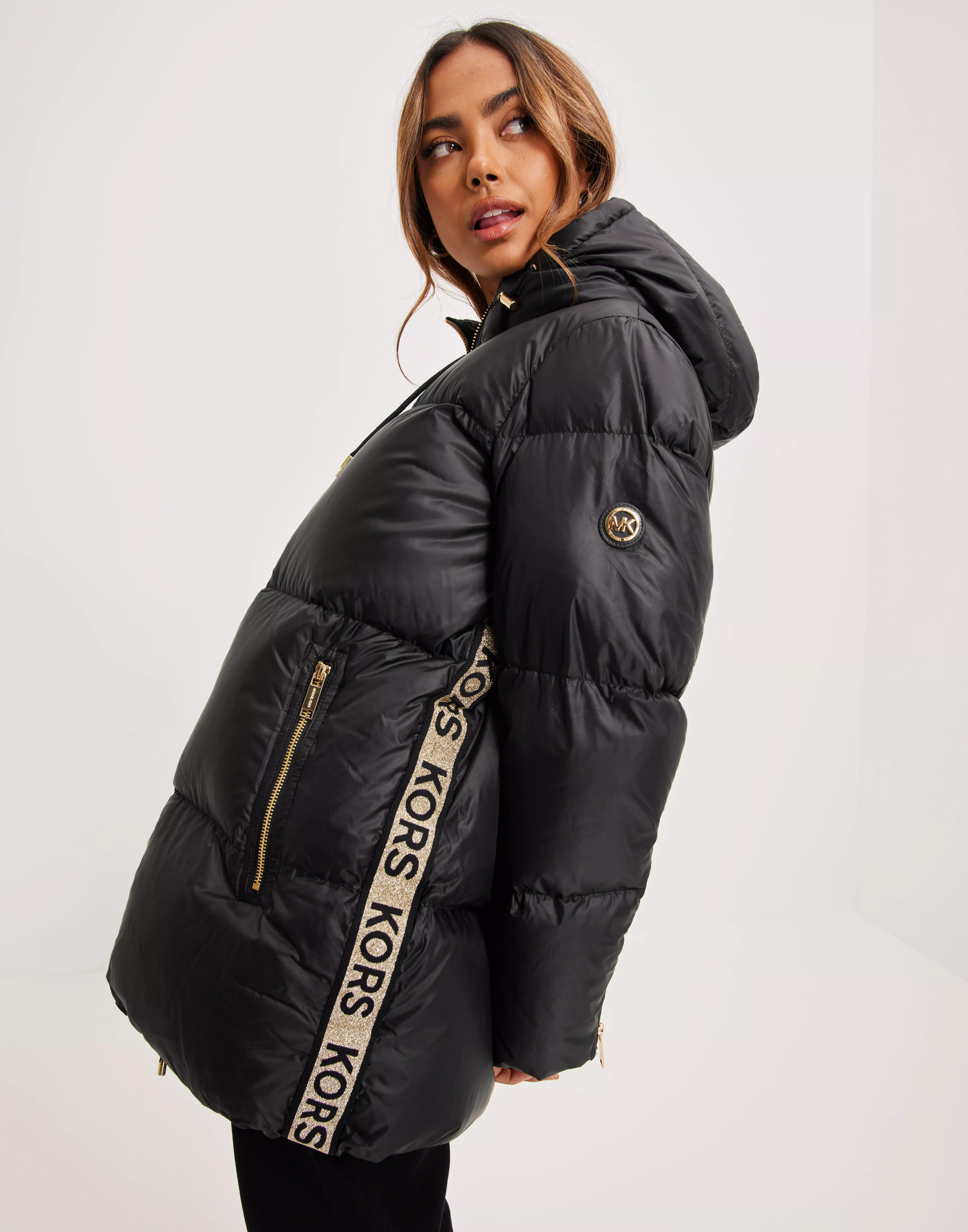 Michael kors black discount puffer