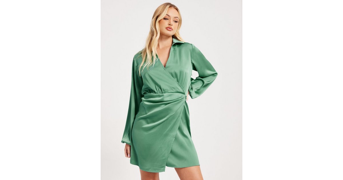 Buy Neo Tulsa Satin Dress - Light Petroleum |