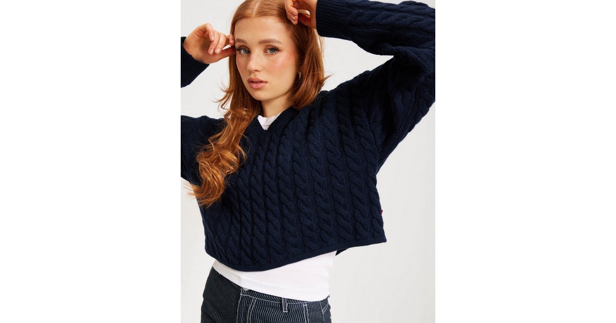 Buy Levi's RAE CROPPED SWEATER - Blue | Nelly.com