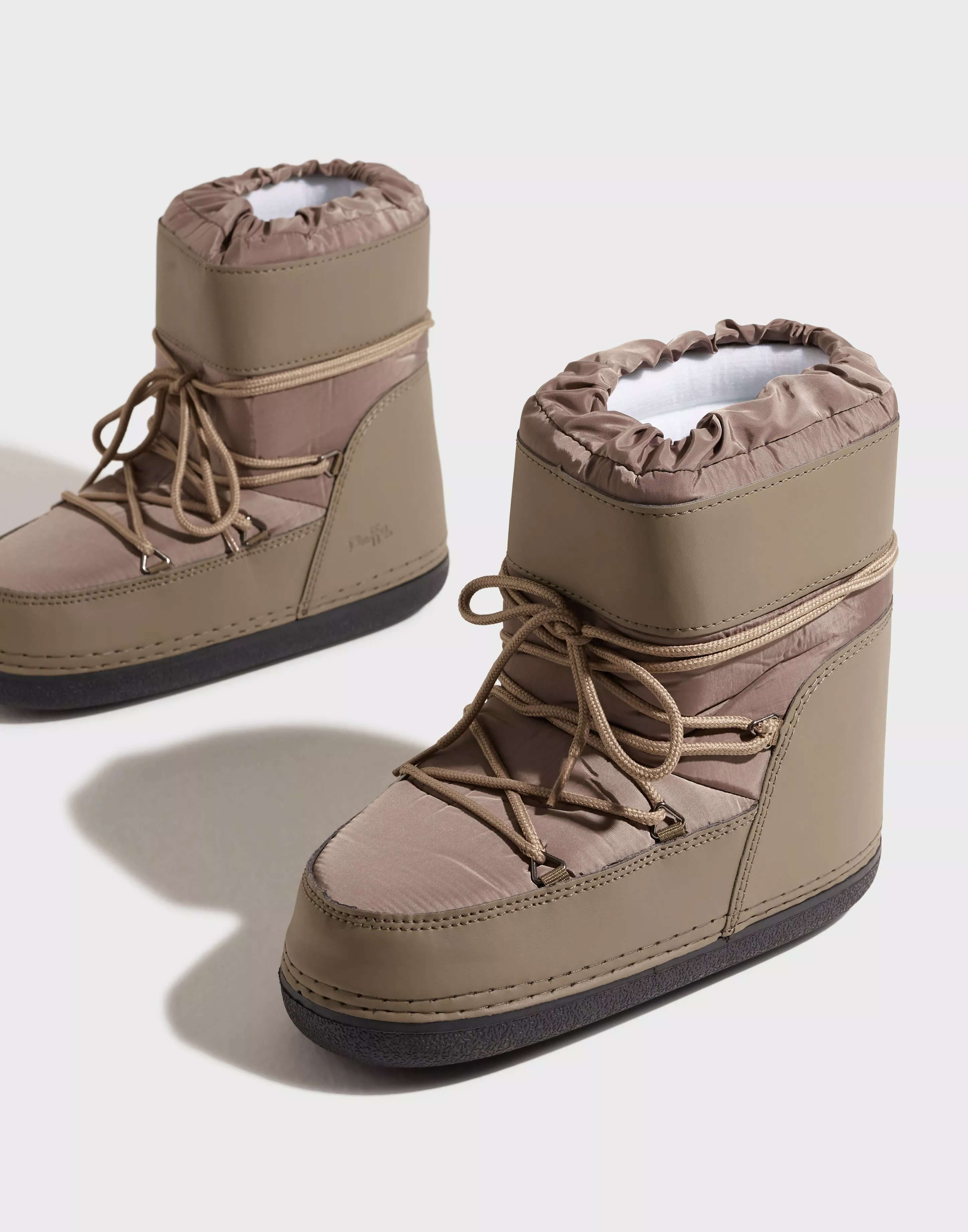 Duffy Padded Boots - Taupe Nelly.com