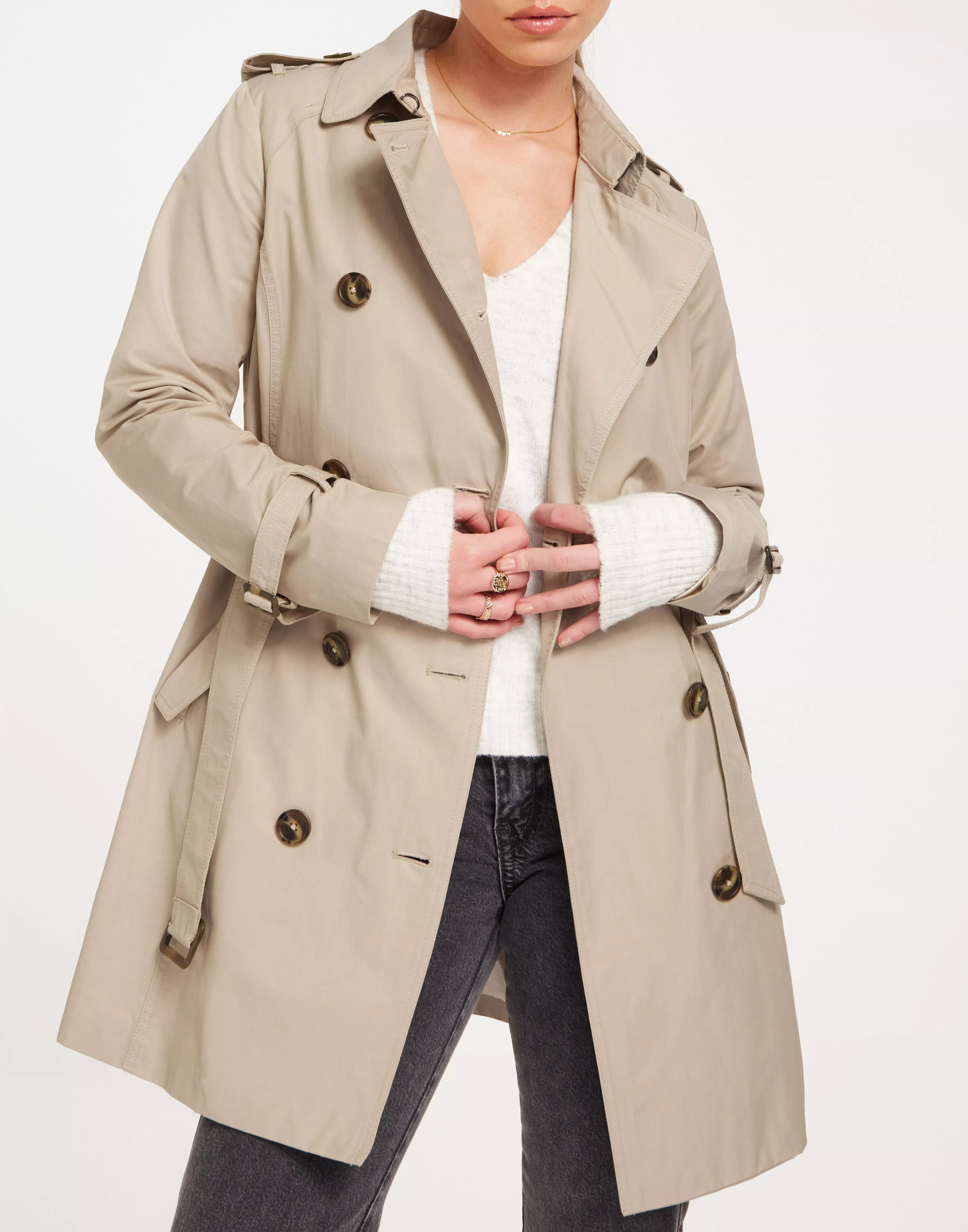 Banana republic beige trench on sale coat