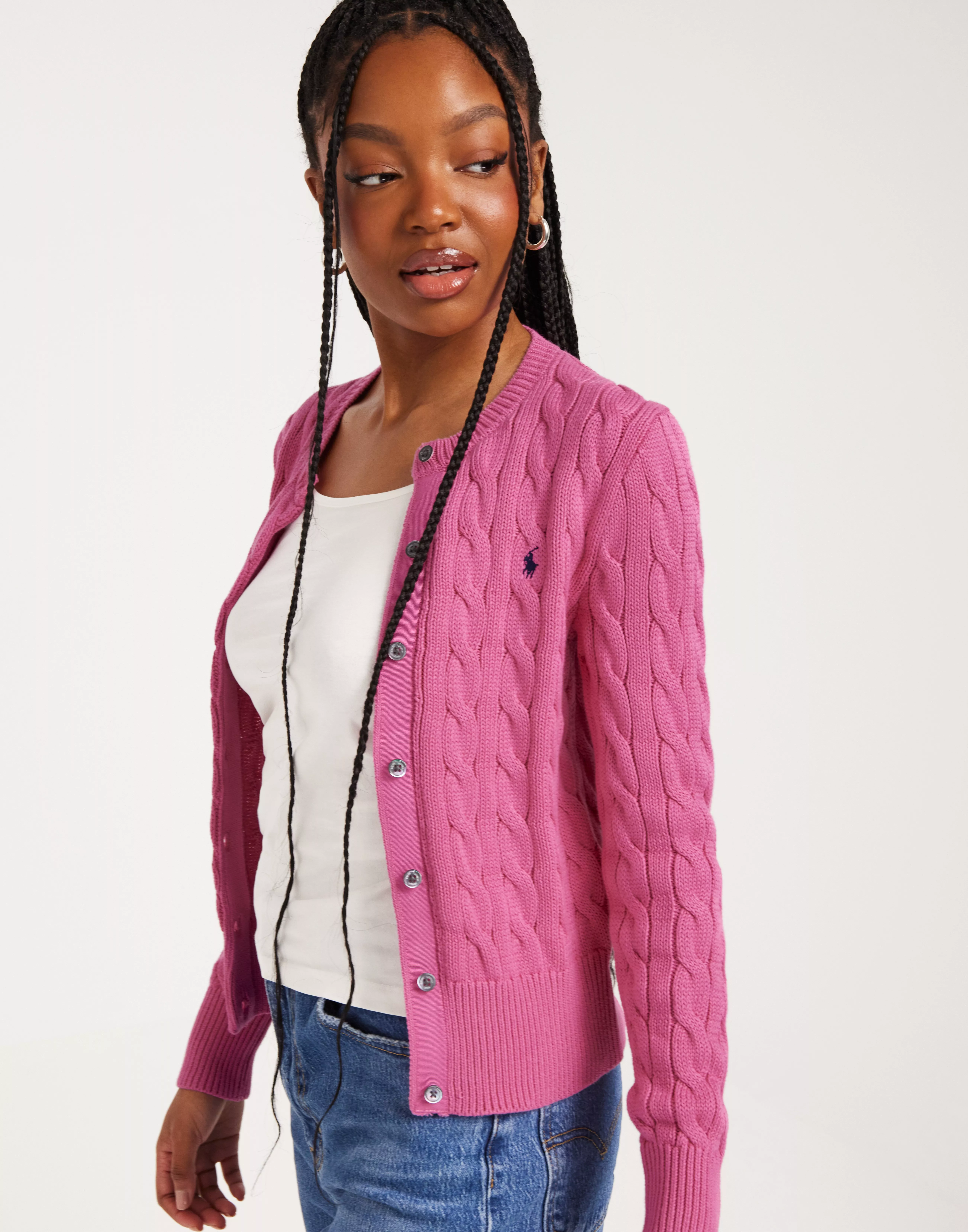 Buy Polo Ralph Lauren CTTNCBLCARDI LONG SLEEVE CARDIGAN Pink