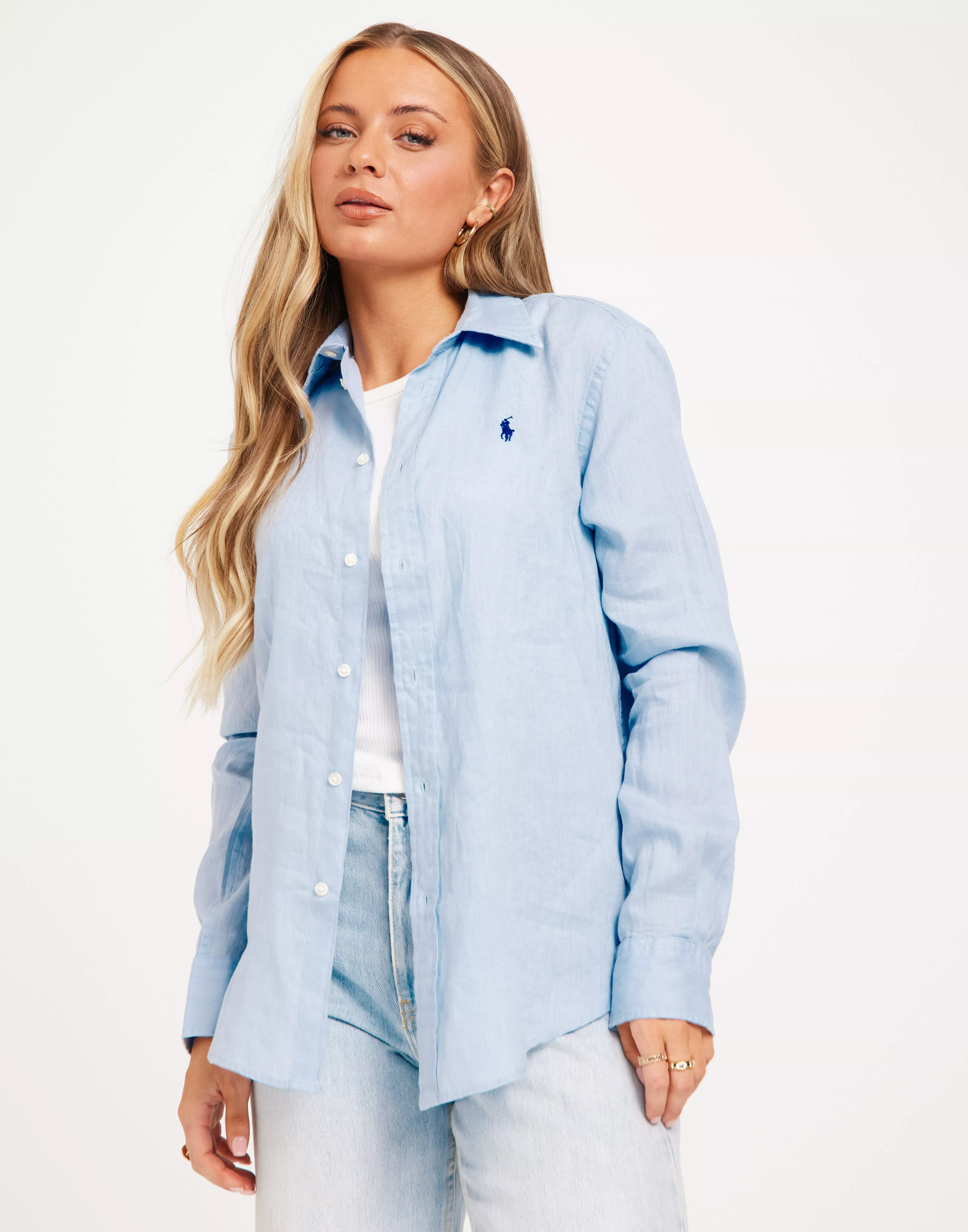 Women's button down on sale polo shirts ralph lauren