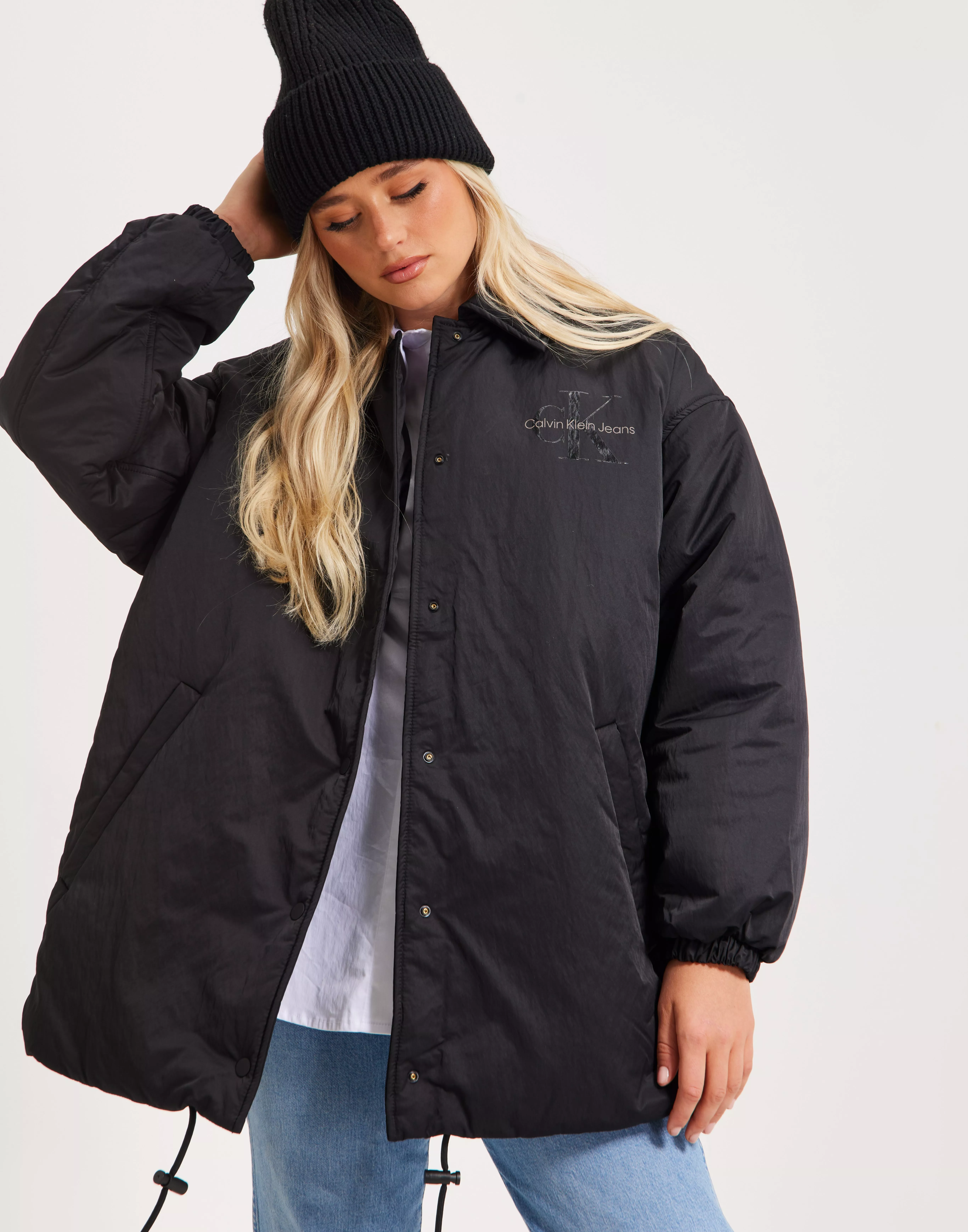 Buy Calvin Klein OVERSIZED PADDED COACH JACKET - Black | Nelly.com