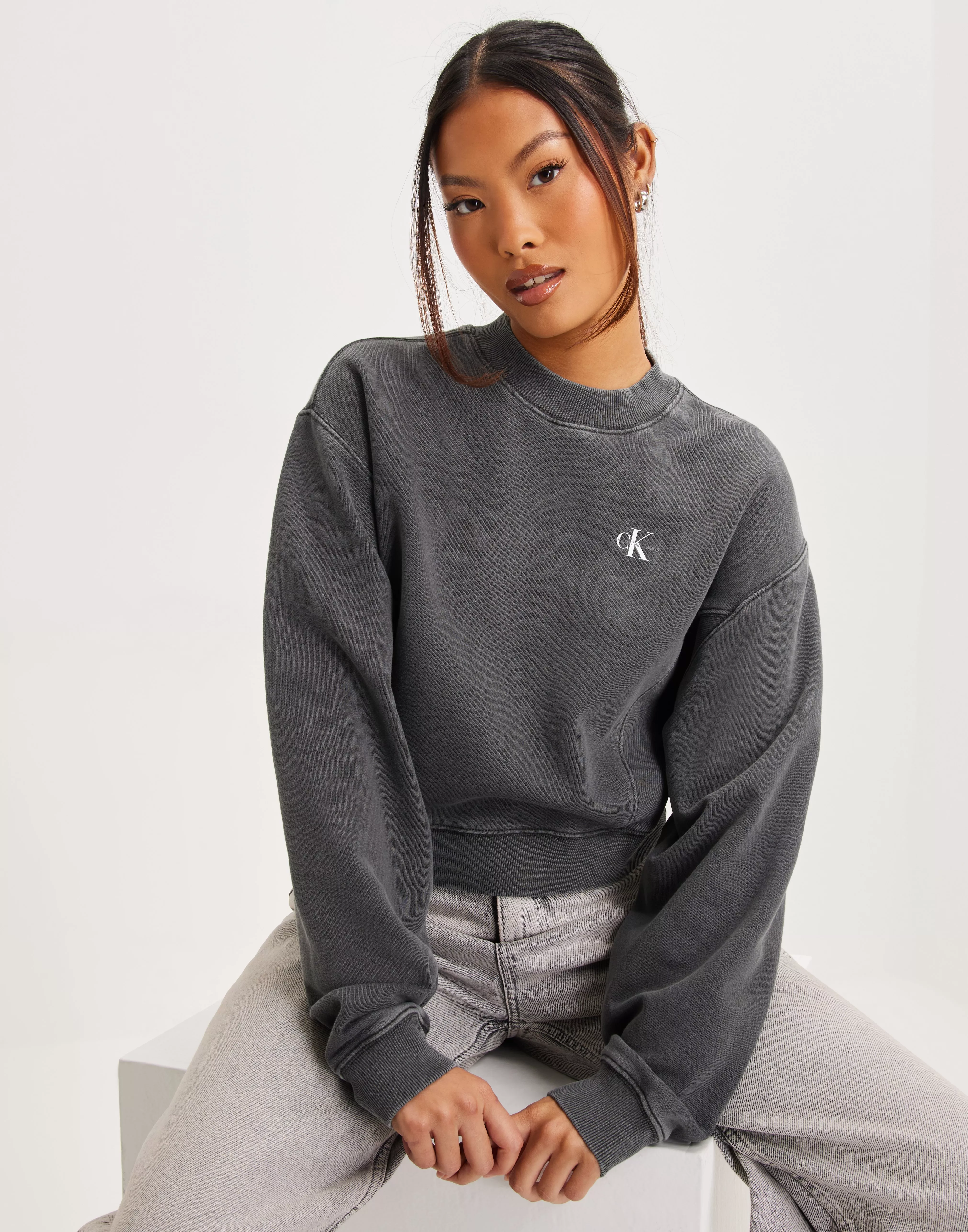Calvin Klein Jeans MONOLOGO OVERSIZED CREW NECK - Sweatshirt - ck
