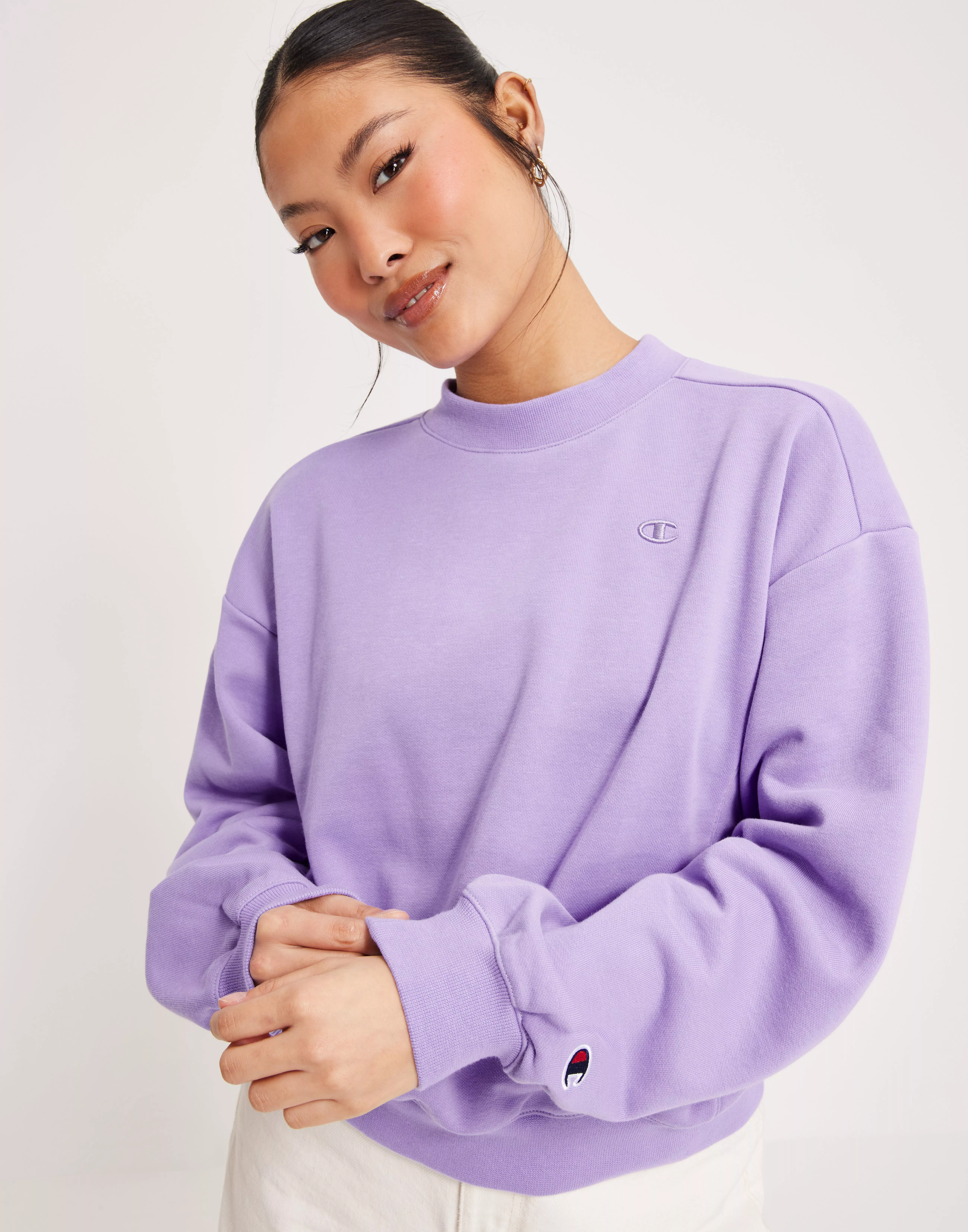 Purple store champion crewneck