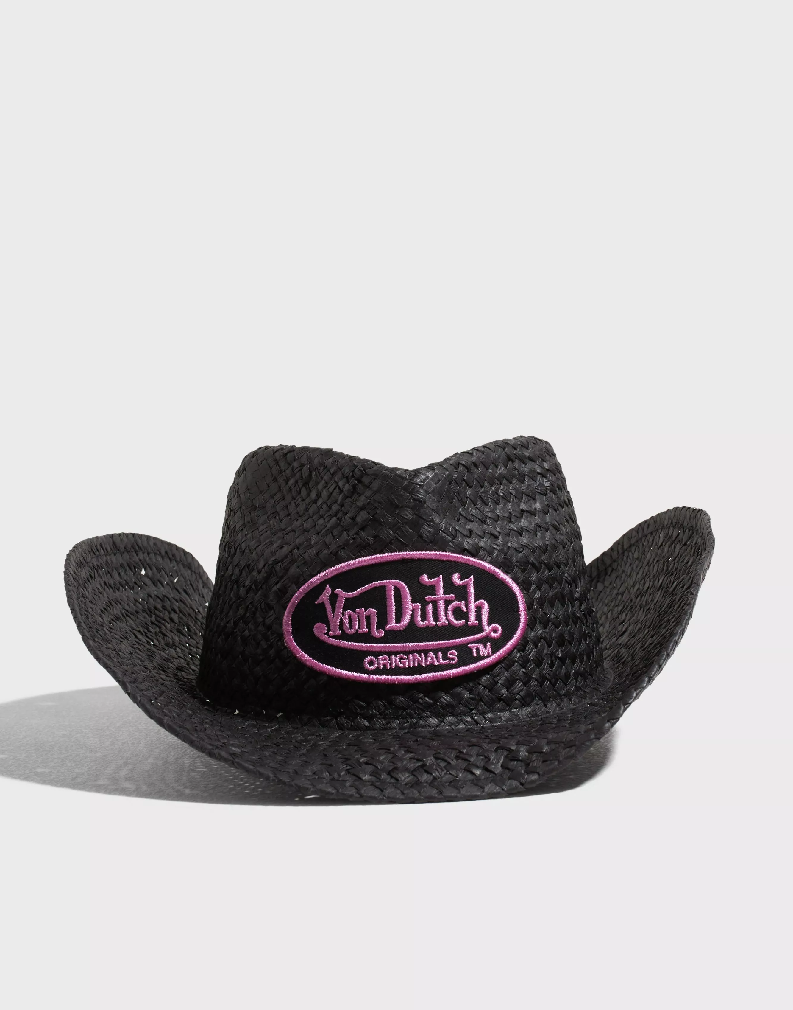 Von Dutch Anna straw cowboy hat in black