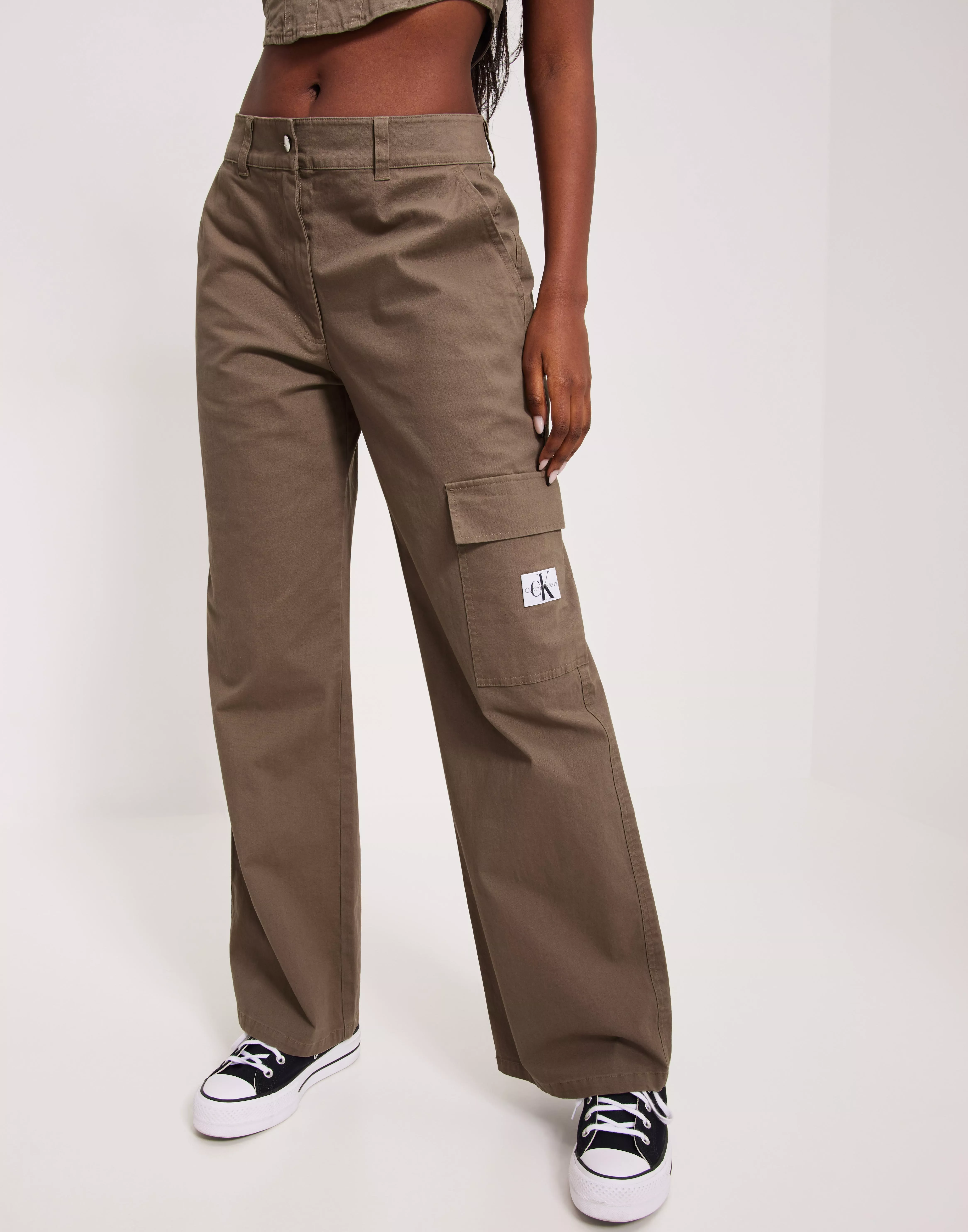 Slim Straight Woven Pants