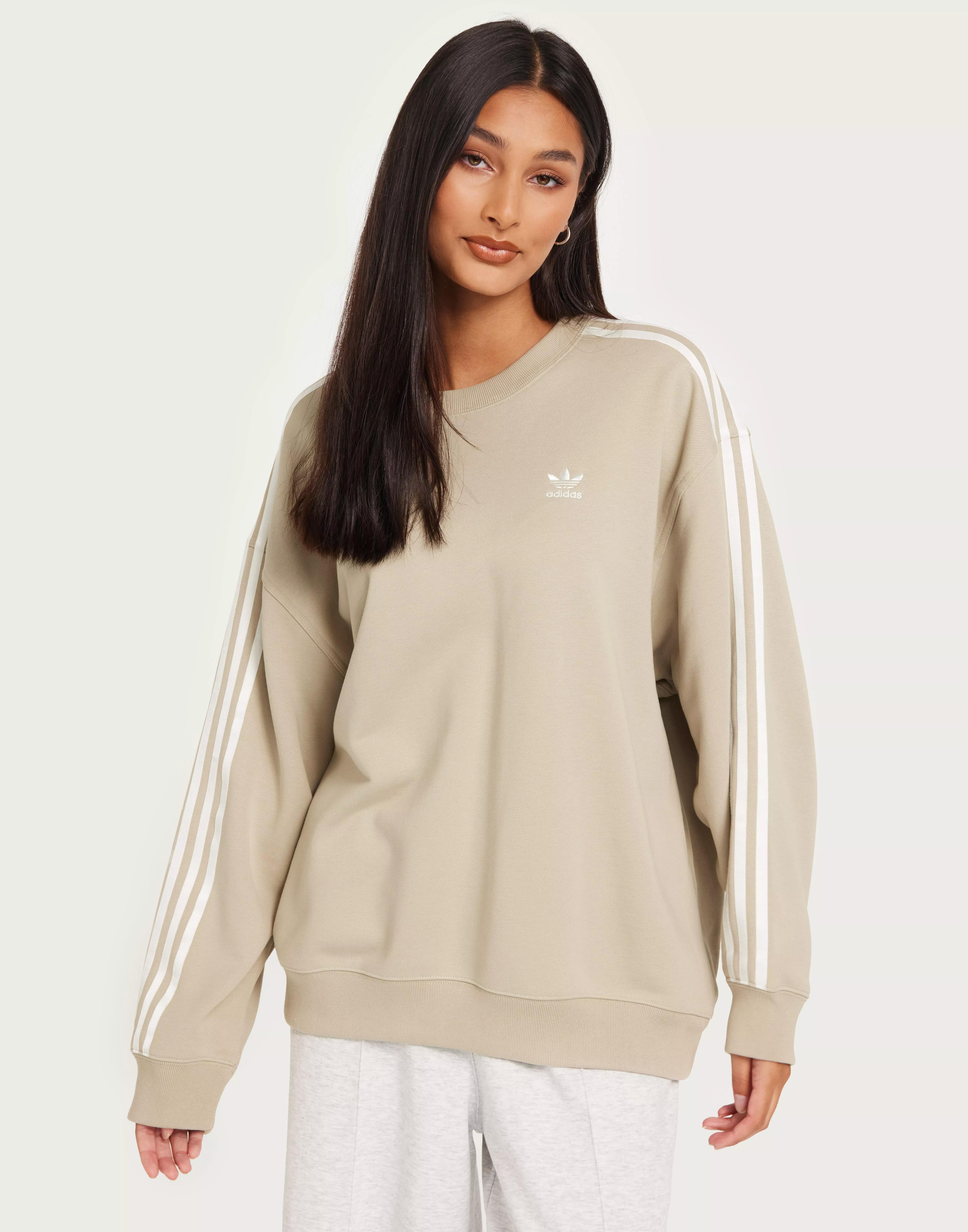 Beige adidas clearance sweatshirt