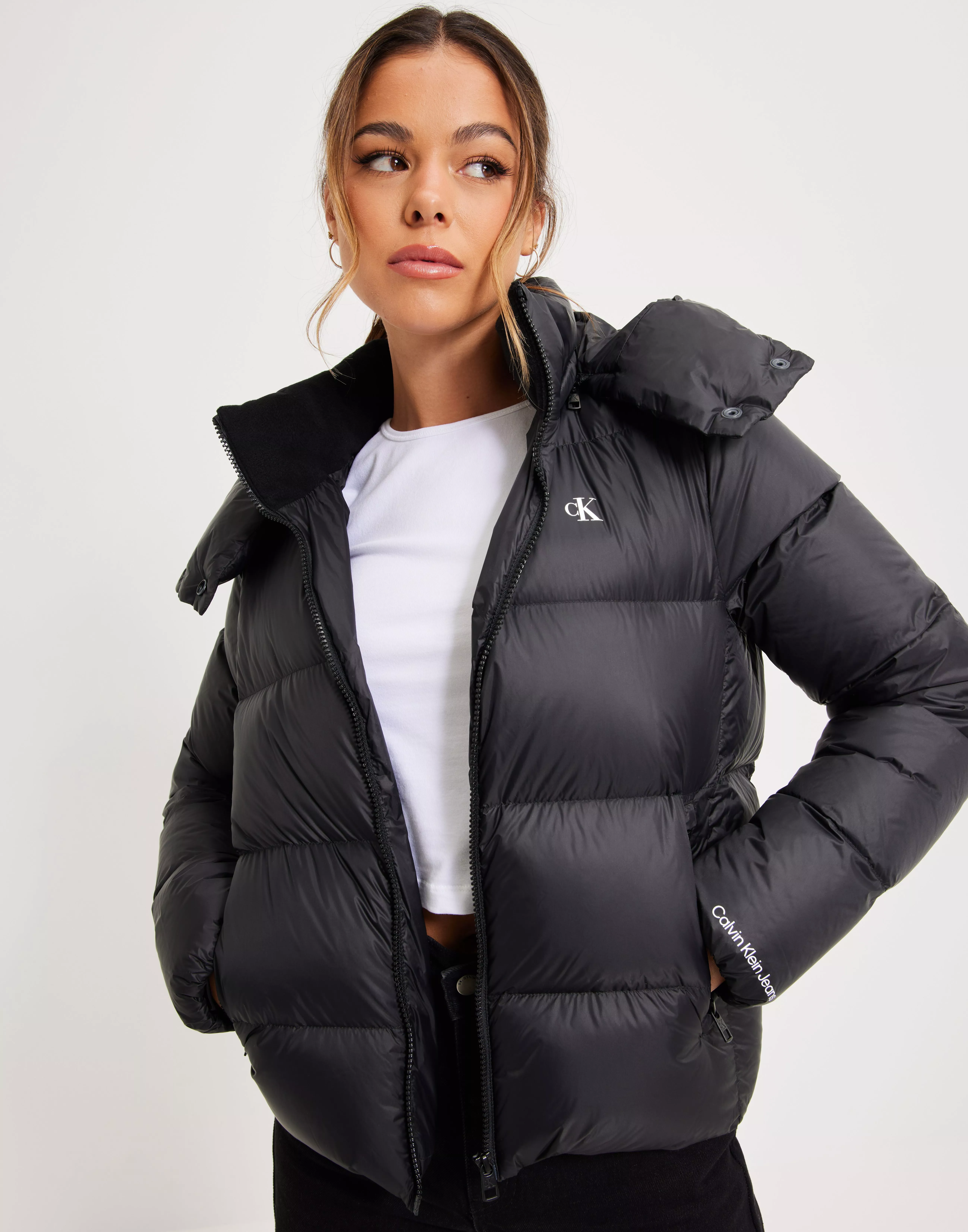 Calvin klein short store down jacket