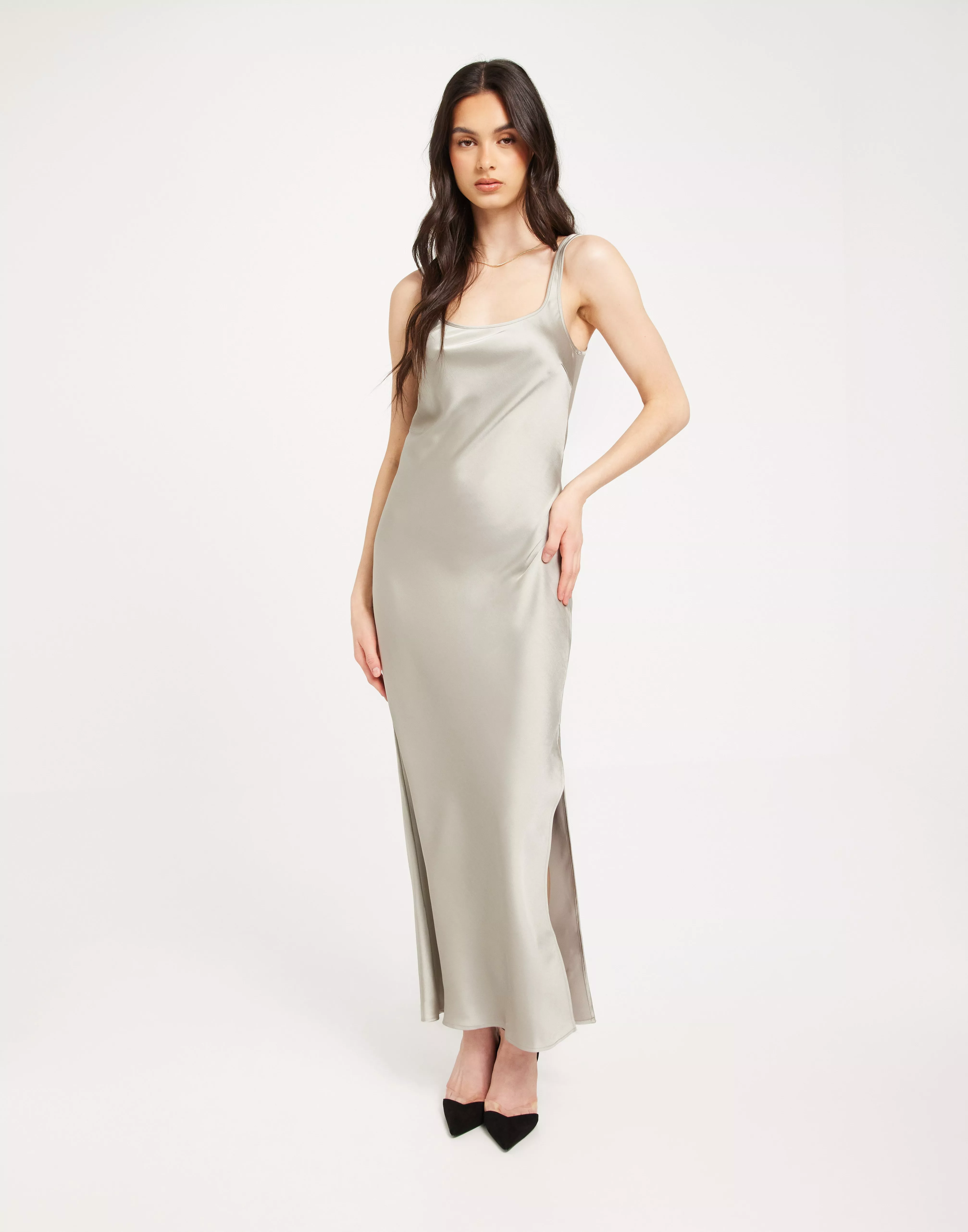 Køb Samsøe Sunna dress 12956 - Sølv | Nelly.com