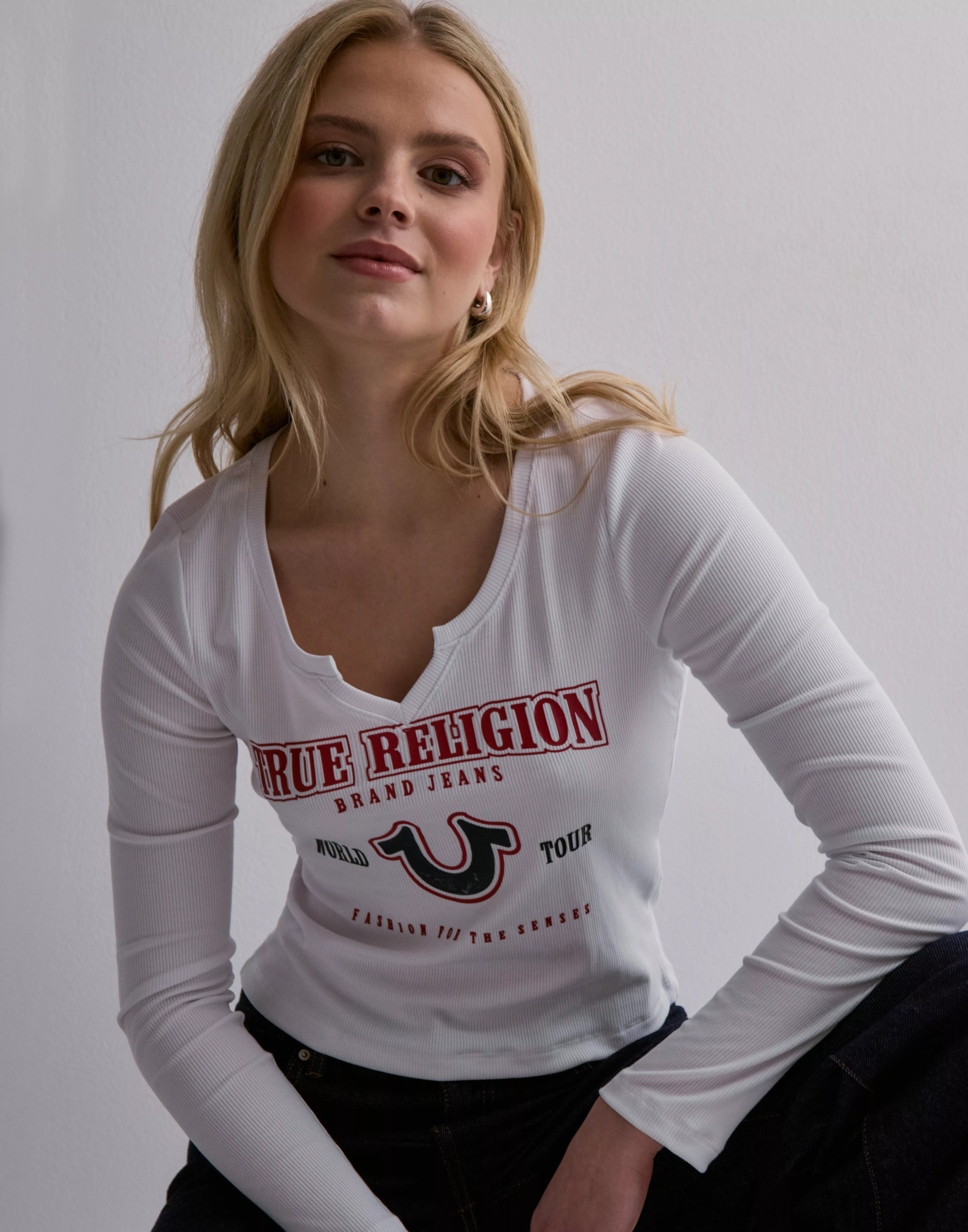 true religion white long sleeve