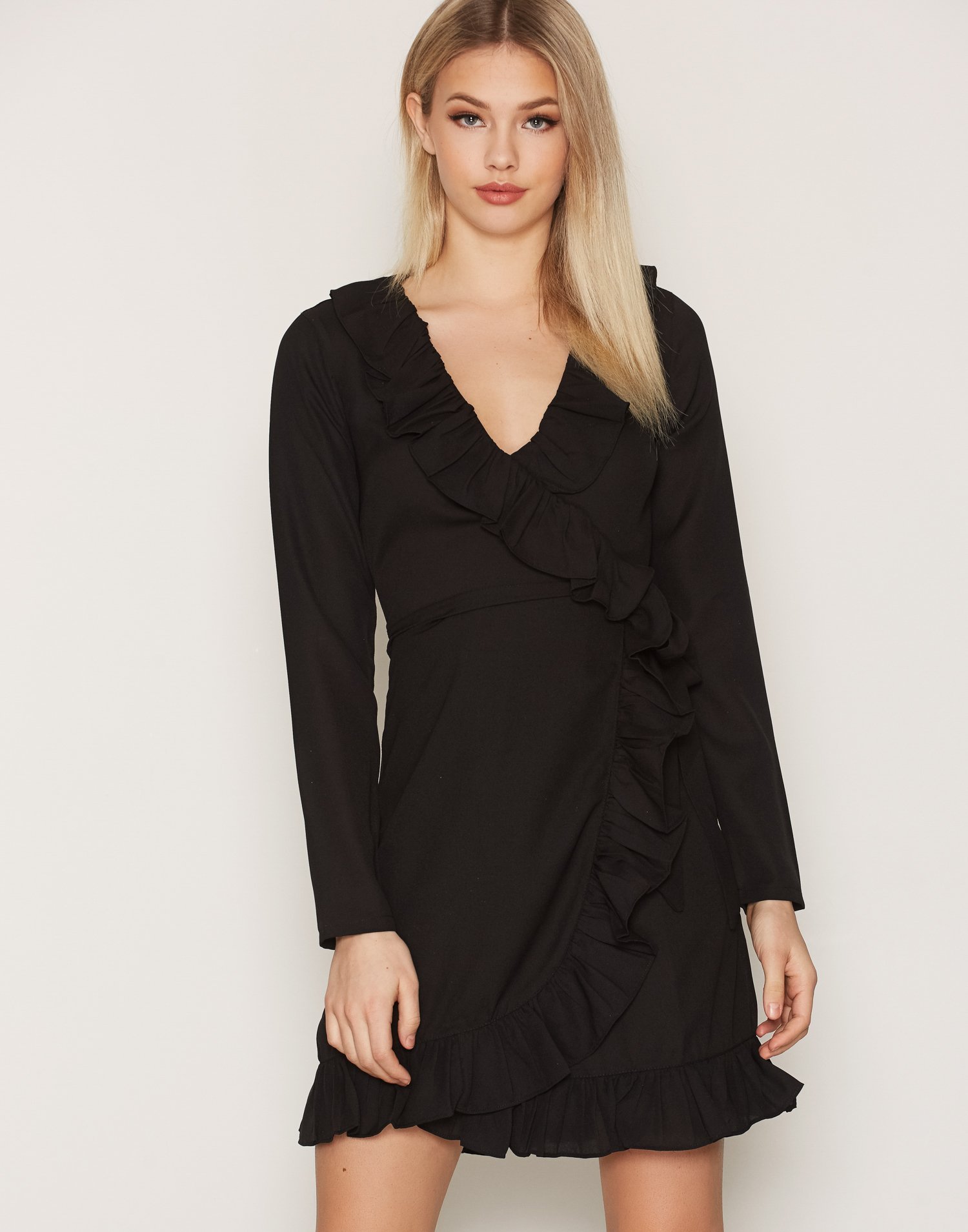 Frill Wrap Dress