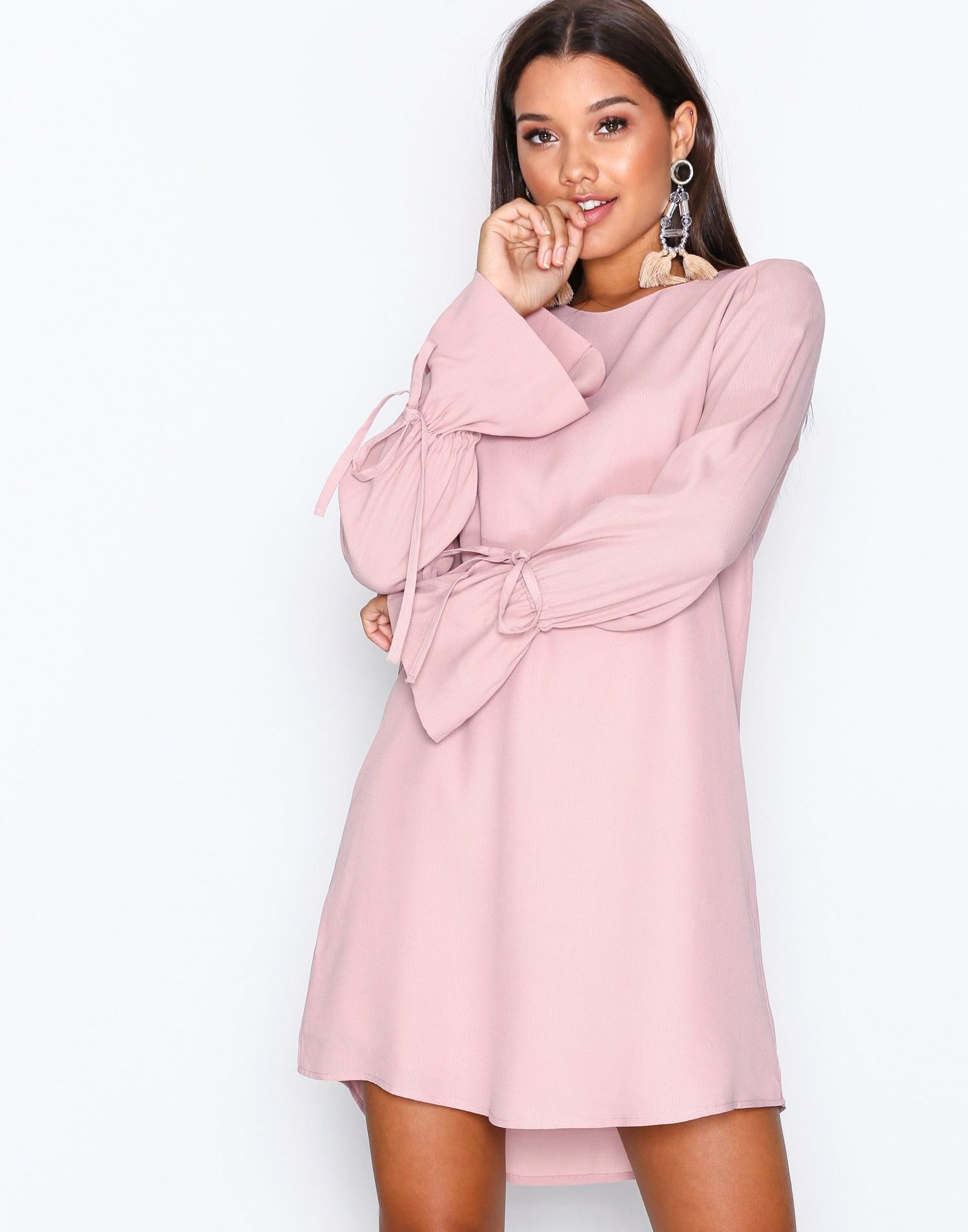 Tie Sleeve Shift Dress