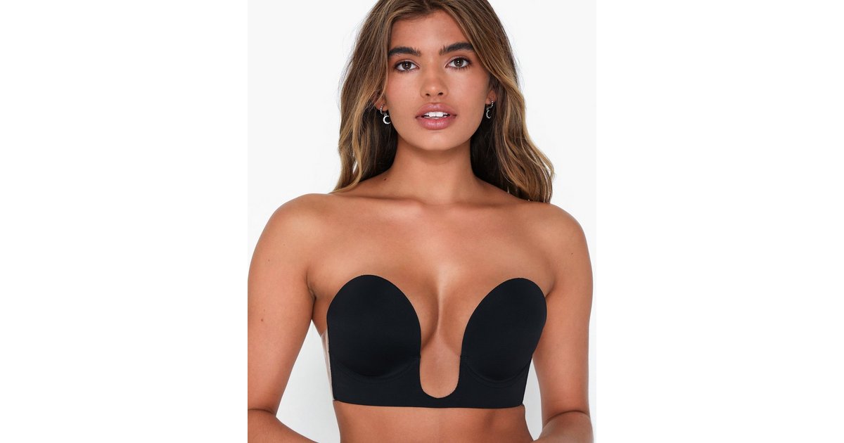 Buy Nelly Adhesive Deep Plunge Bra - Black