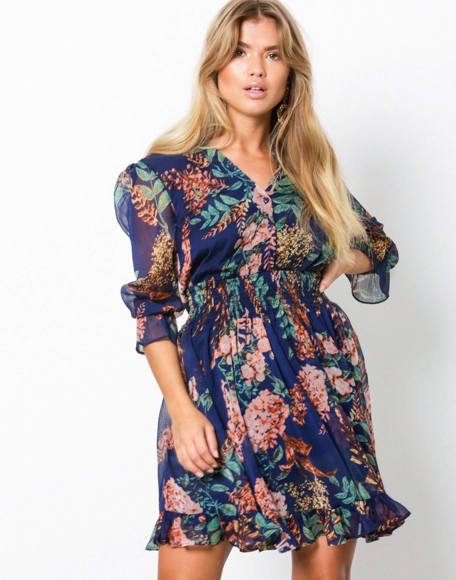 Button Smock Dress