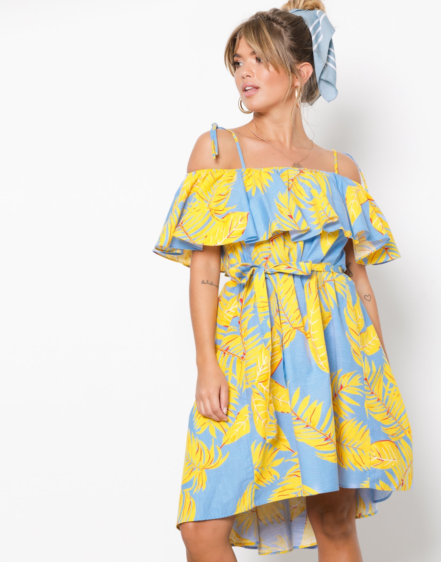 Belted Frill Dress