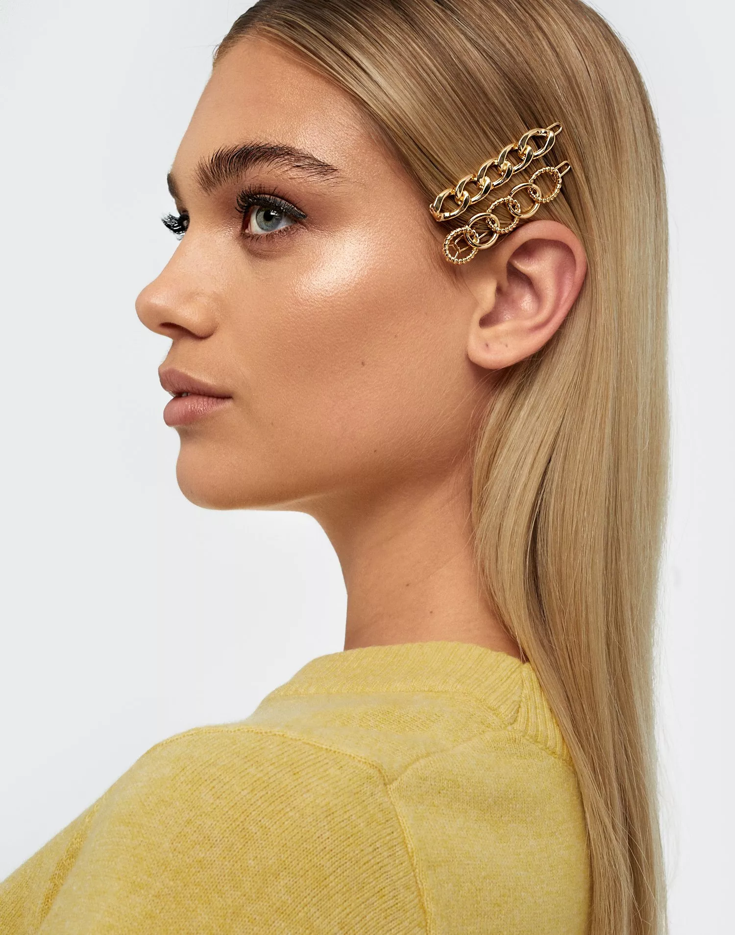 Buy Nelly 3 pack Chain Hair Clips - Gold 