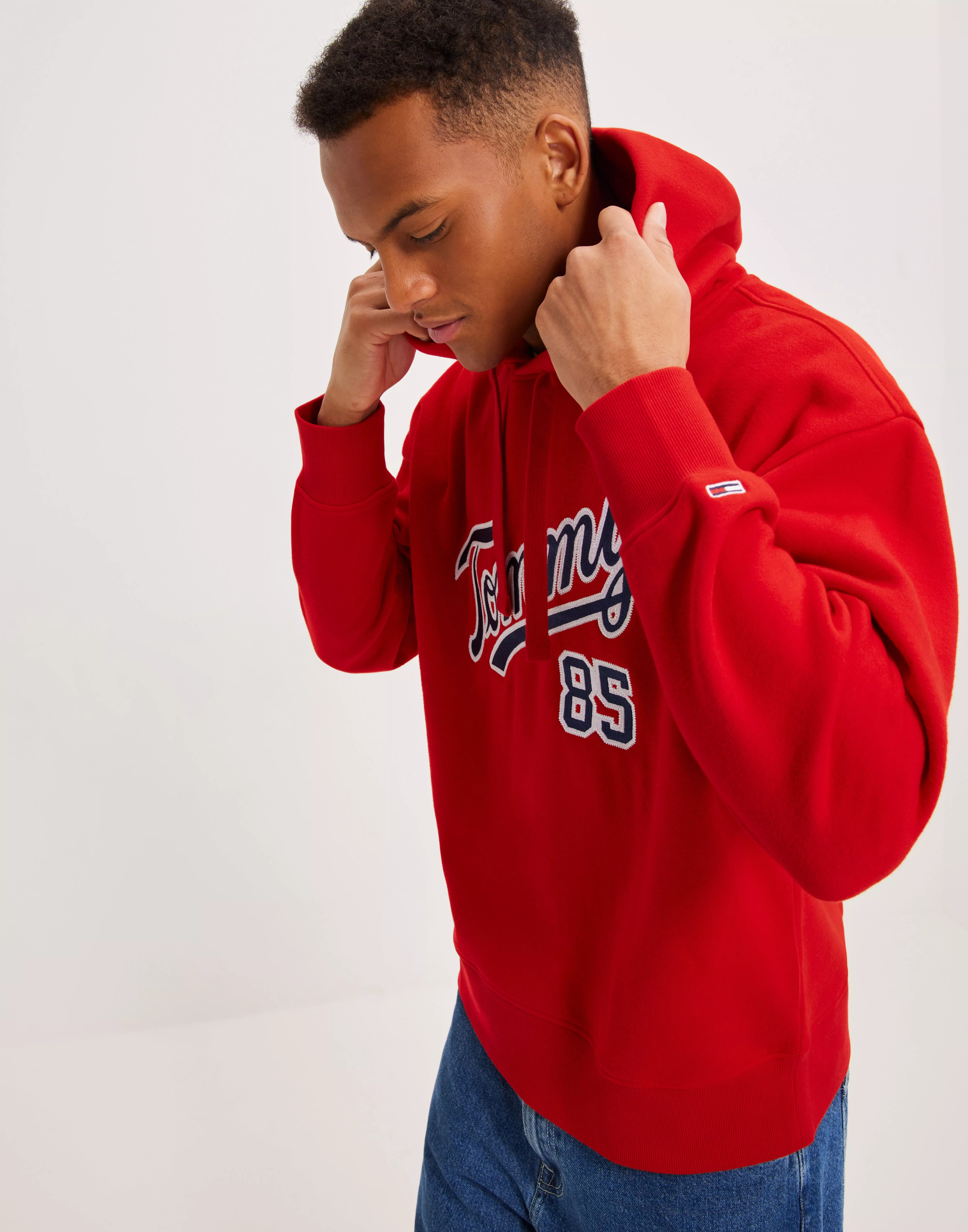 Tommy jeans red discount hoodie