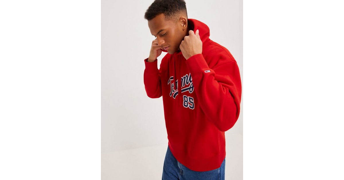 Buy Tommy Jeans TJM RLXD COLLEGE 85 HOODIE - Crimson | NLYMAN