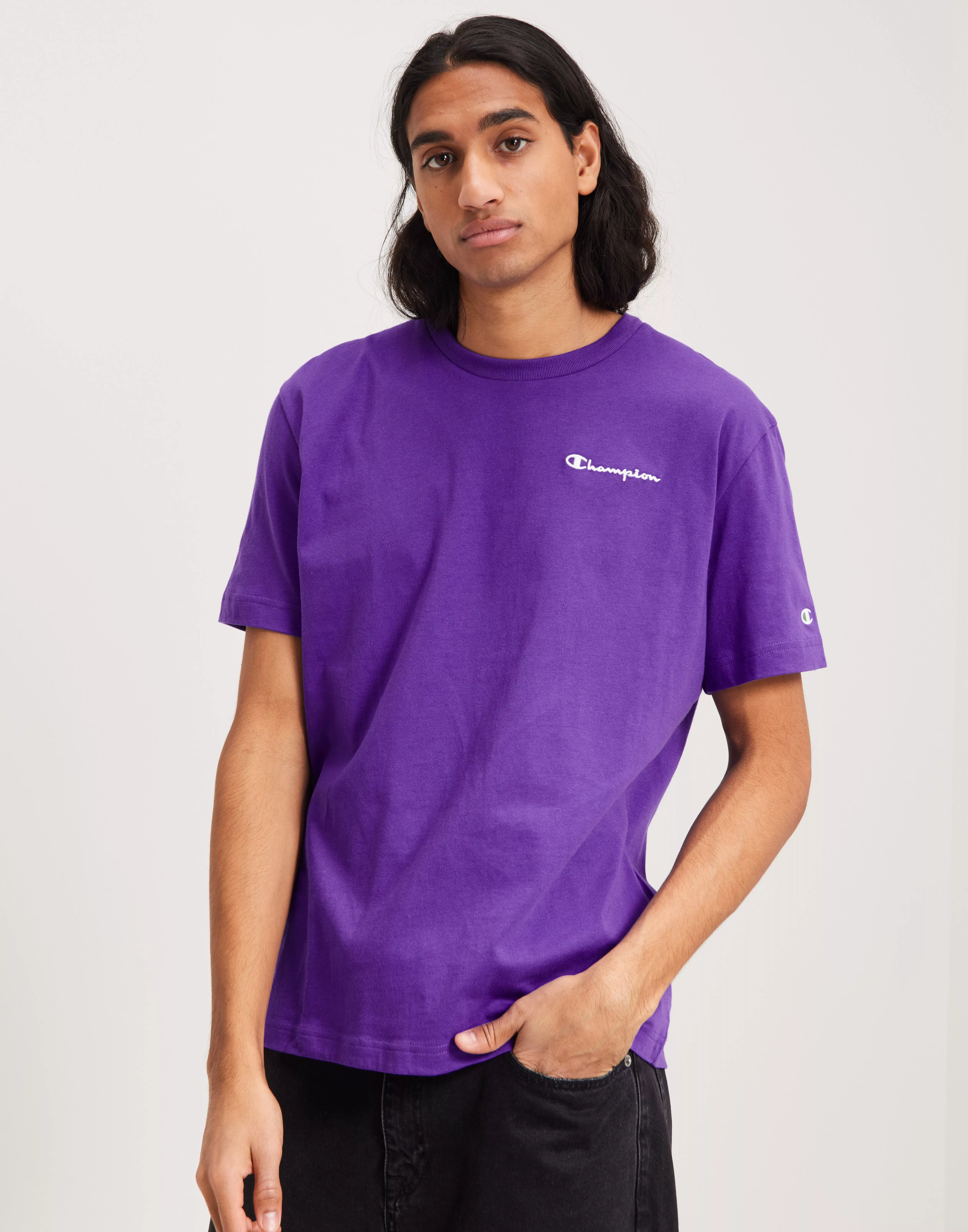 Champion t shirt clearance purple