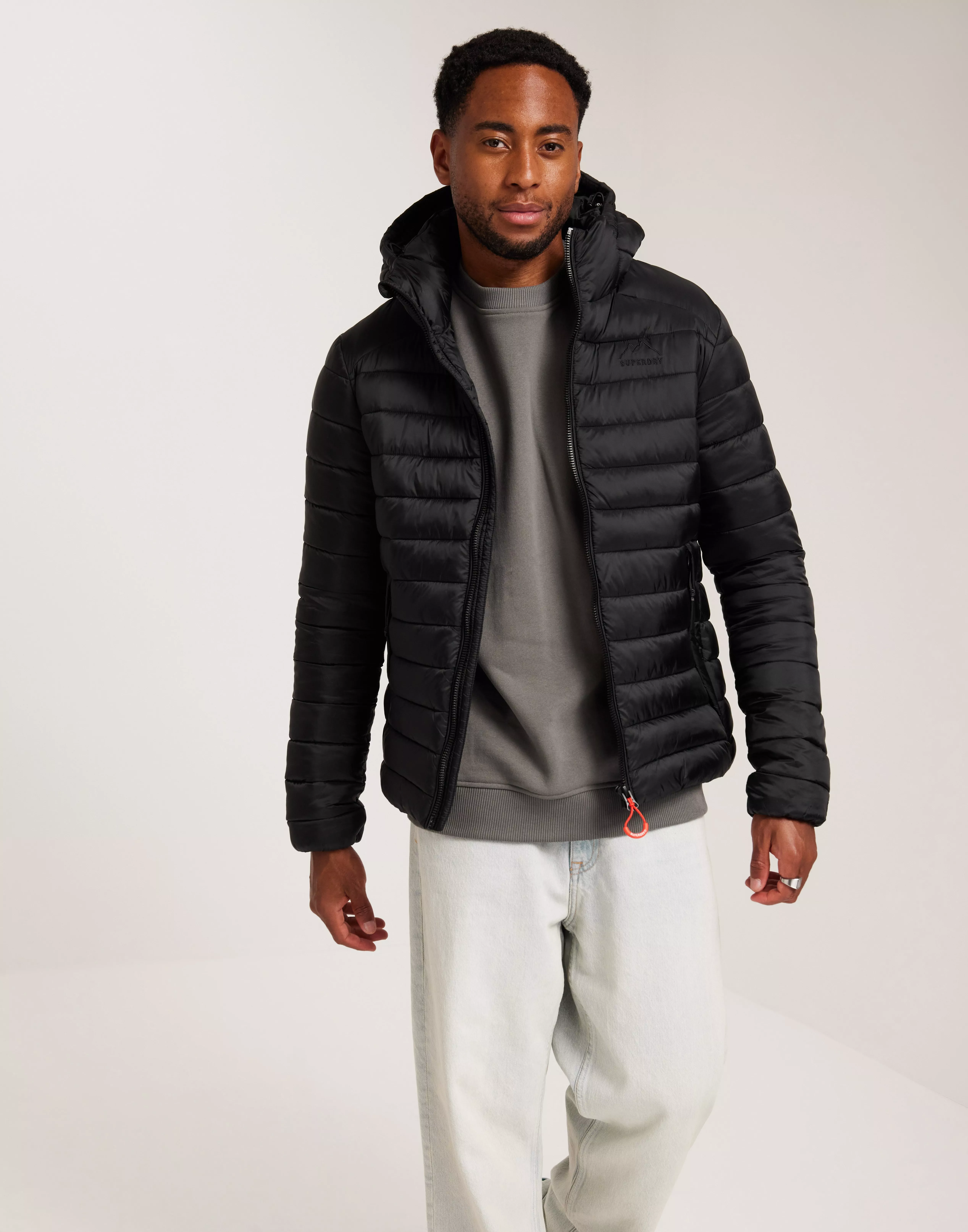 Superdry black best sale padded jacket