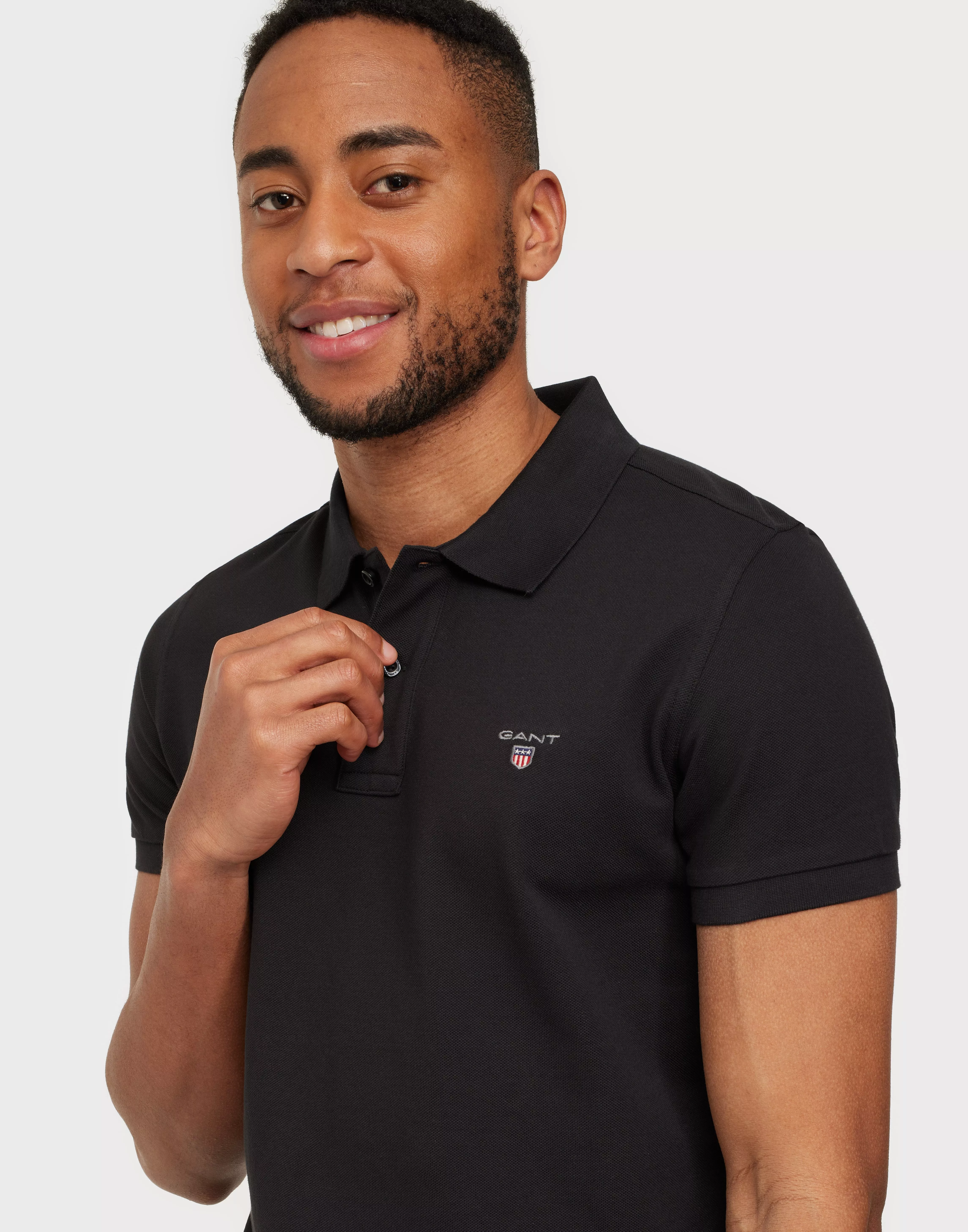 Black gant outlet polo shirt