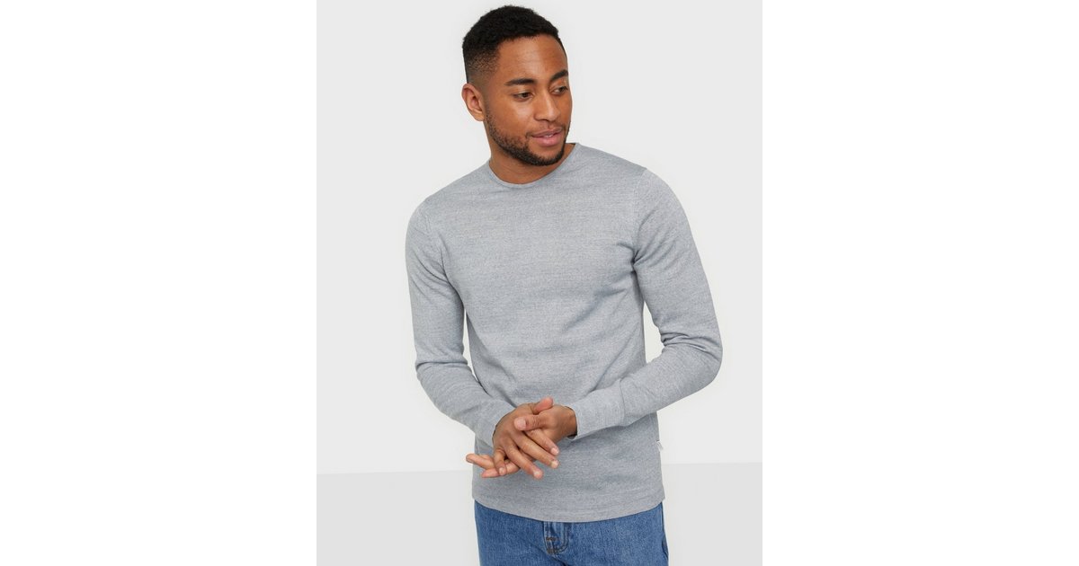 Buy Casual Friday Kent Merino Crew Neck Knit - Light Grey Melange